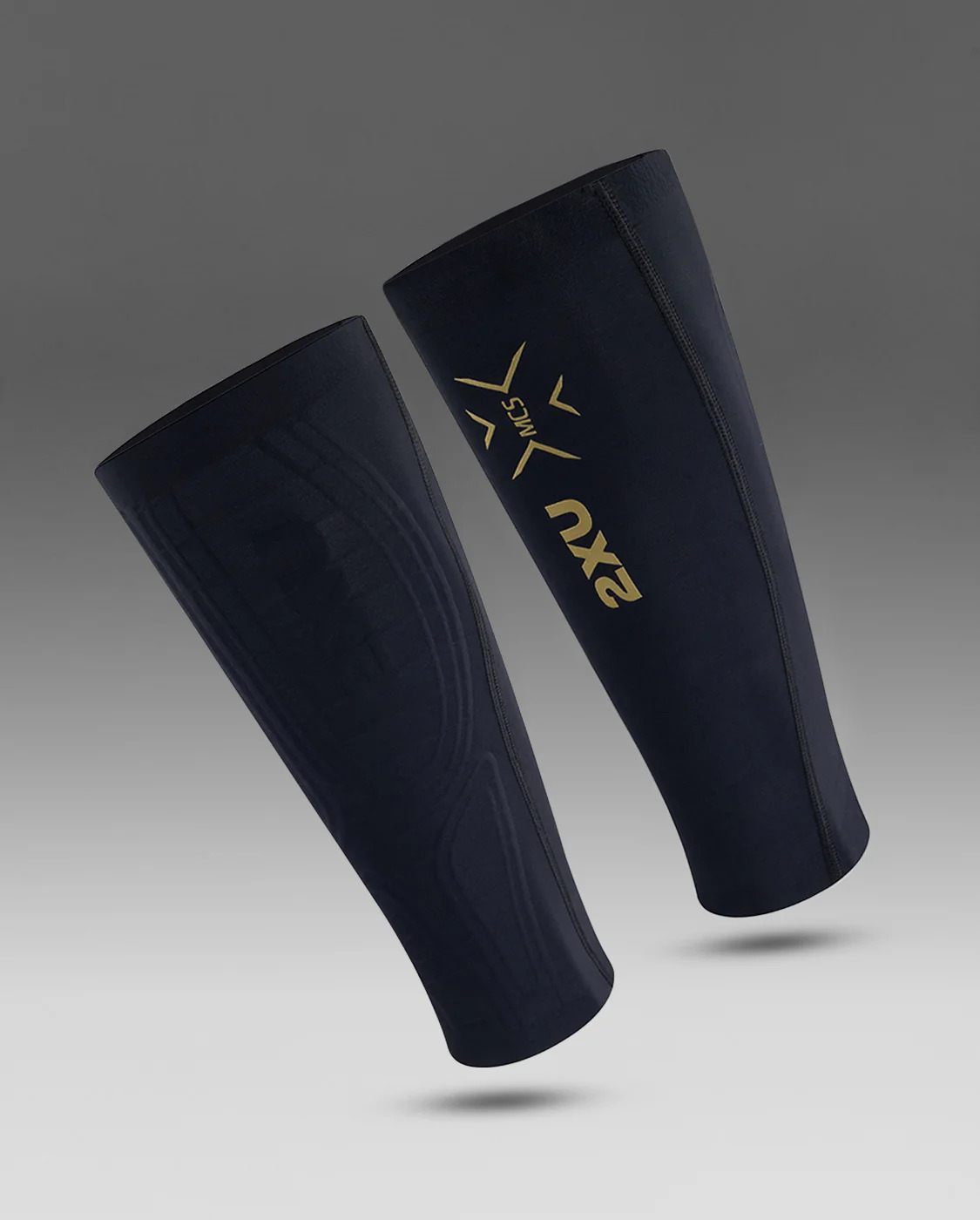 Reverse view of the calf guards