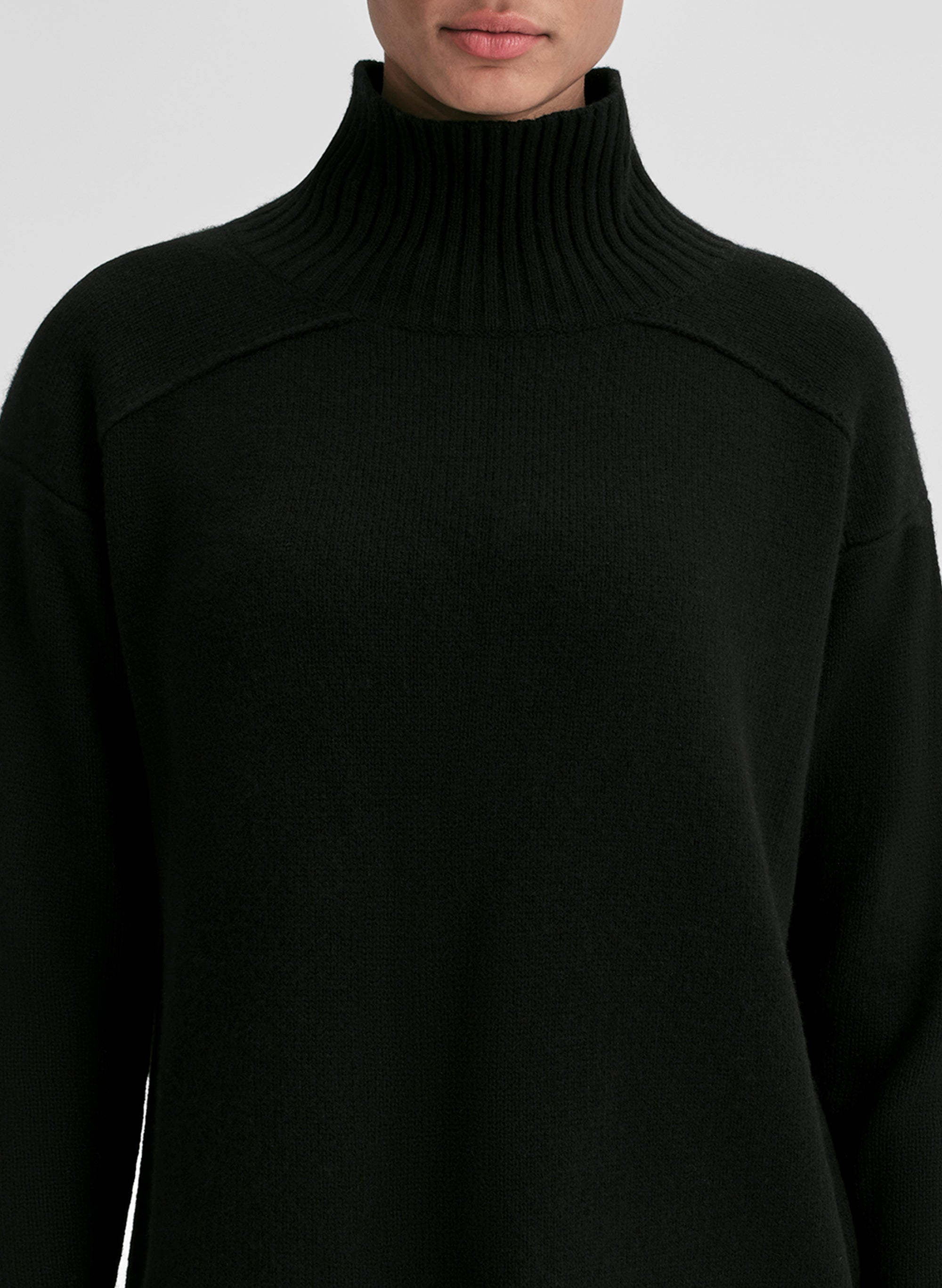 Archie Cashmere Turtleneck Sweater — alternate angle