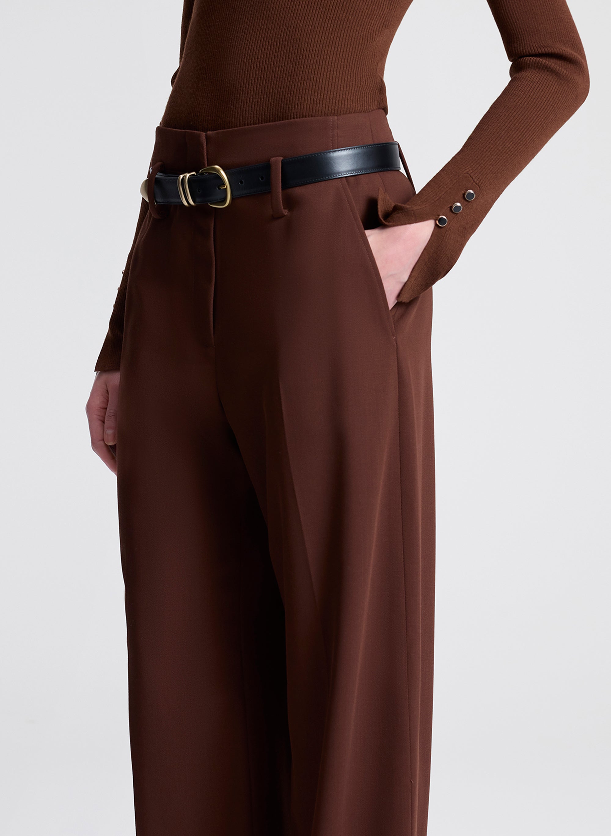 Carson Leather Belt — alternate angle