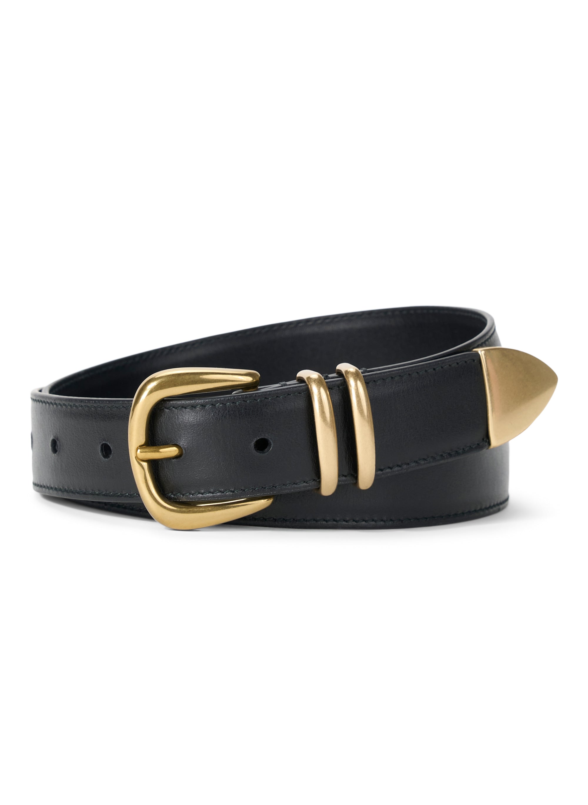 Carson Leather Belt — back or side view