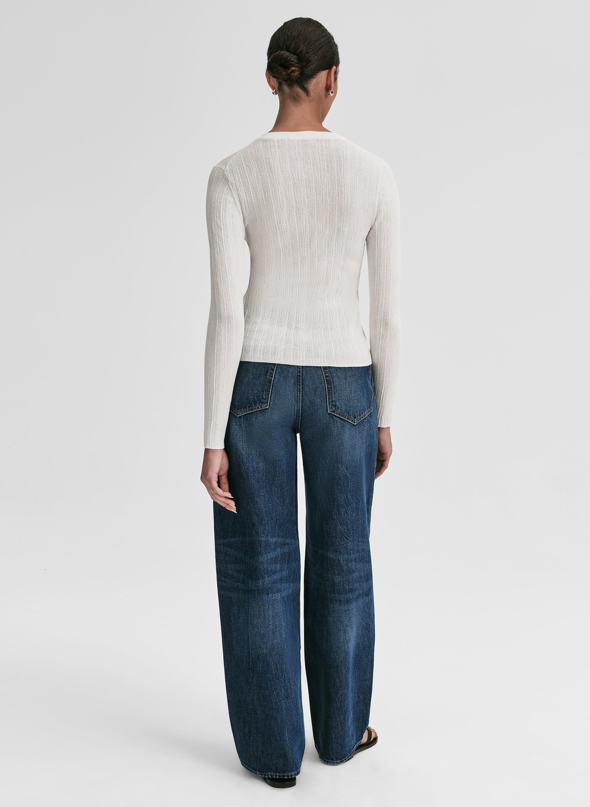 Fisher Fine Cotton Knit Cardigan — additional clean view