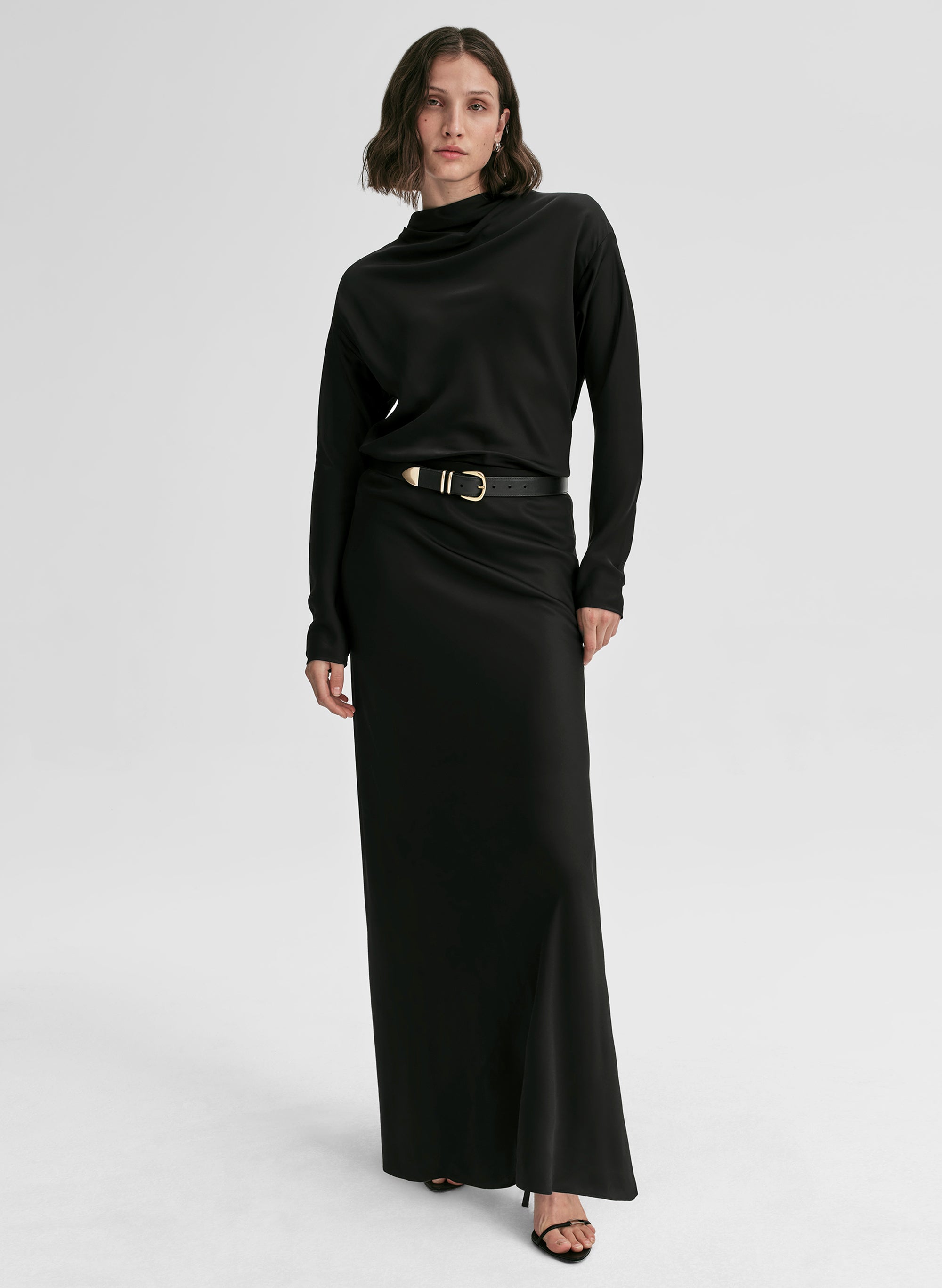 Greta Satin Maxi Skirt