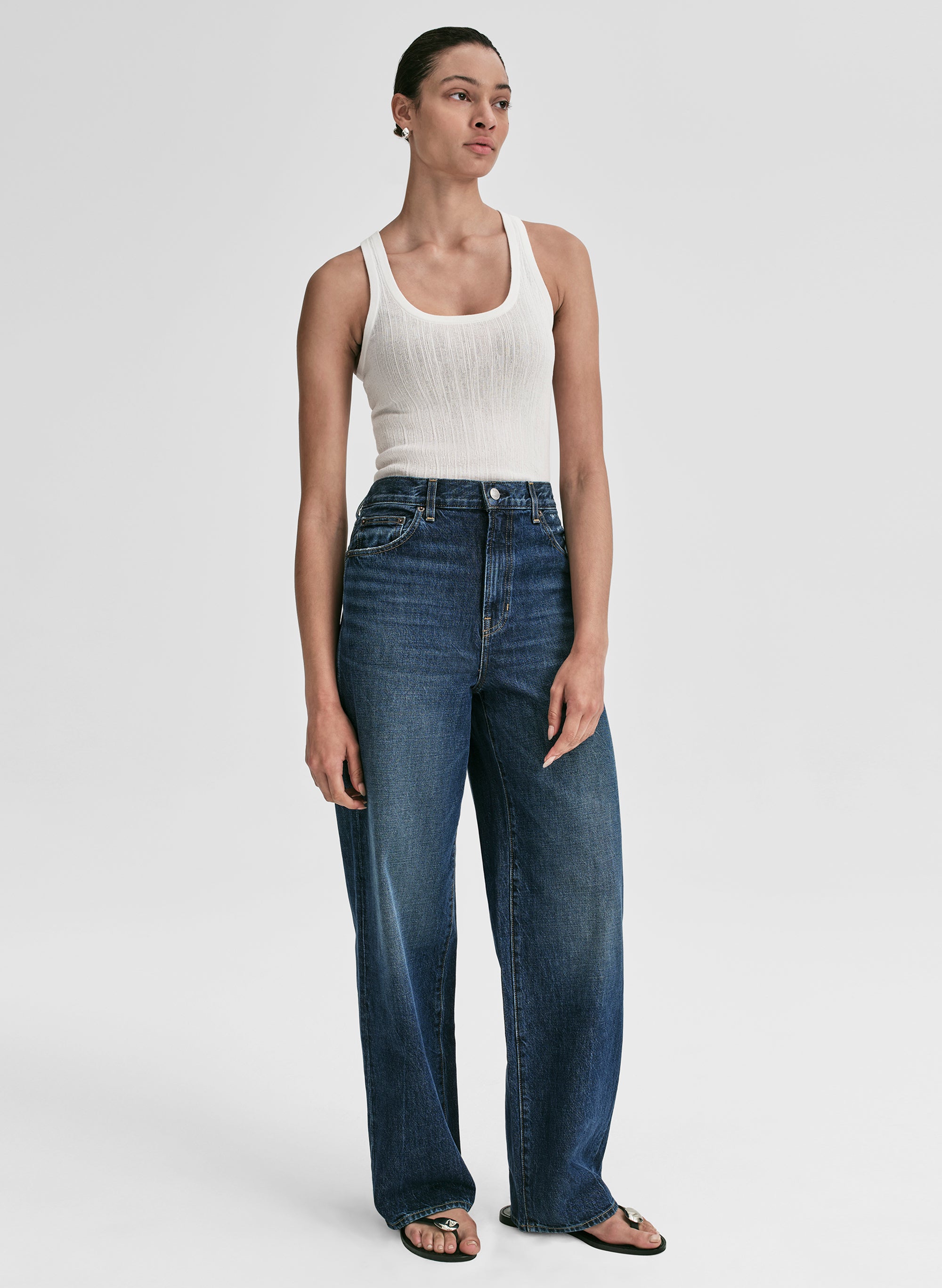 Iris Fine Cotton Knit Tank — back or side view