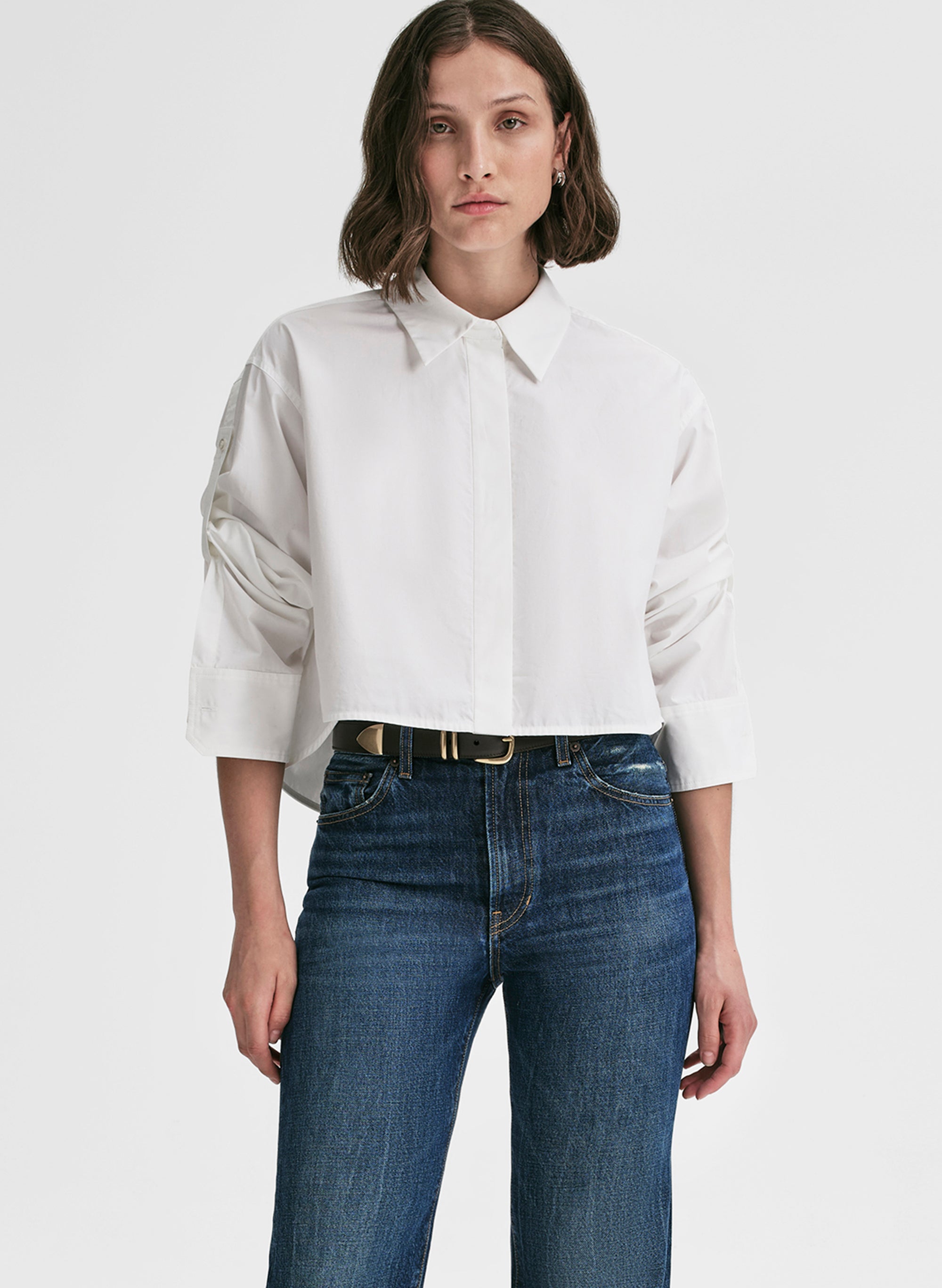 Maude Cropped Cotton Shirt