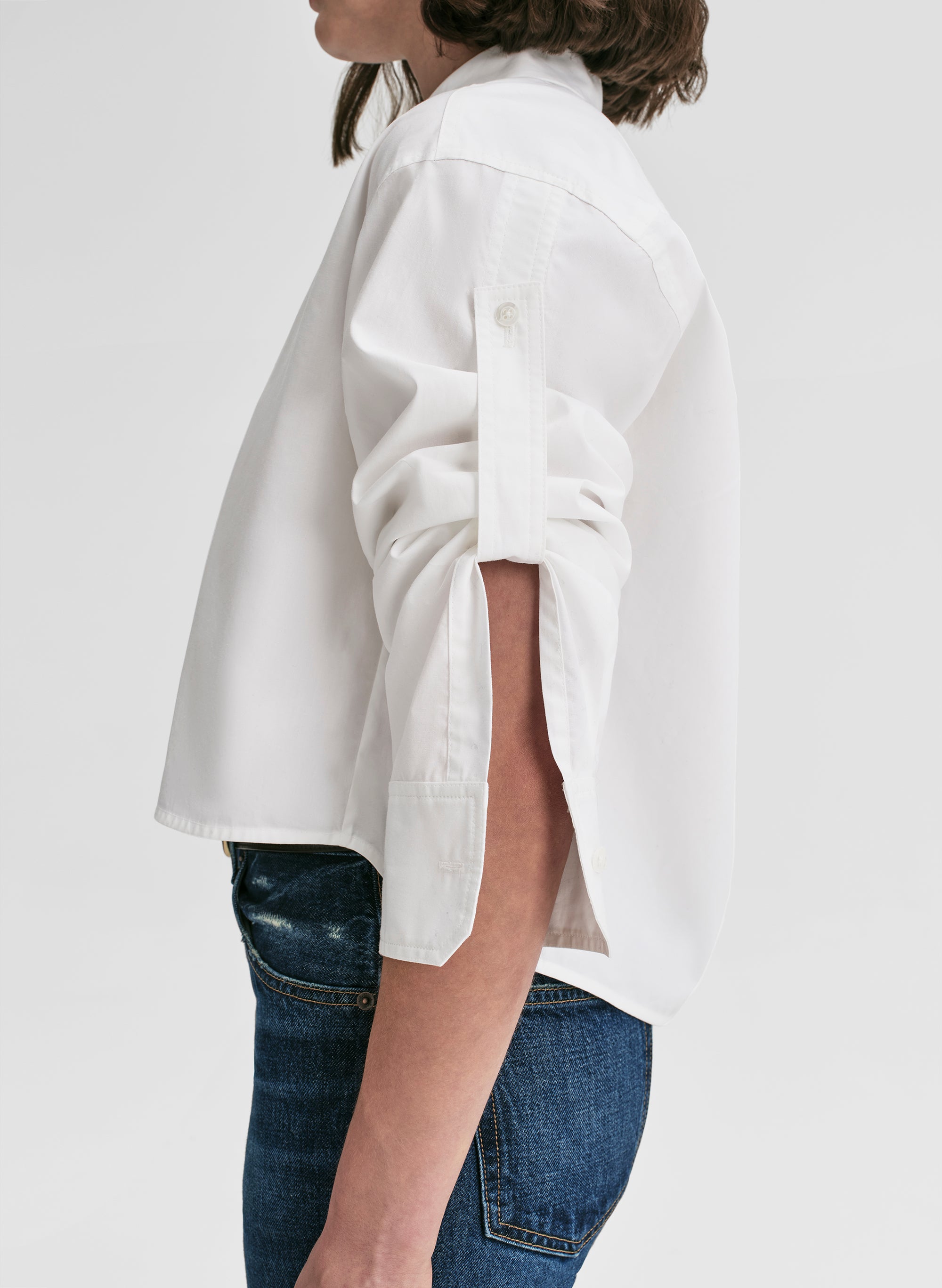 Maude Cropped Cotton Shirt — alternate angle