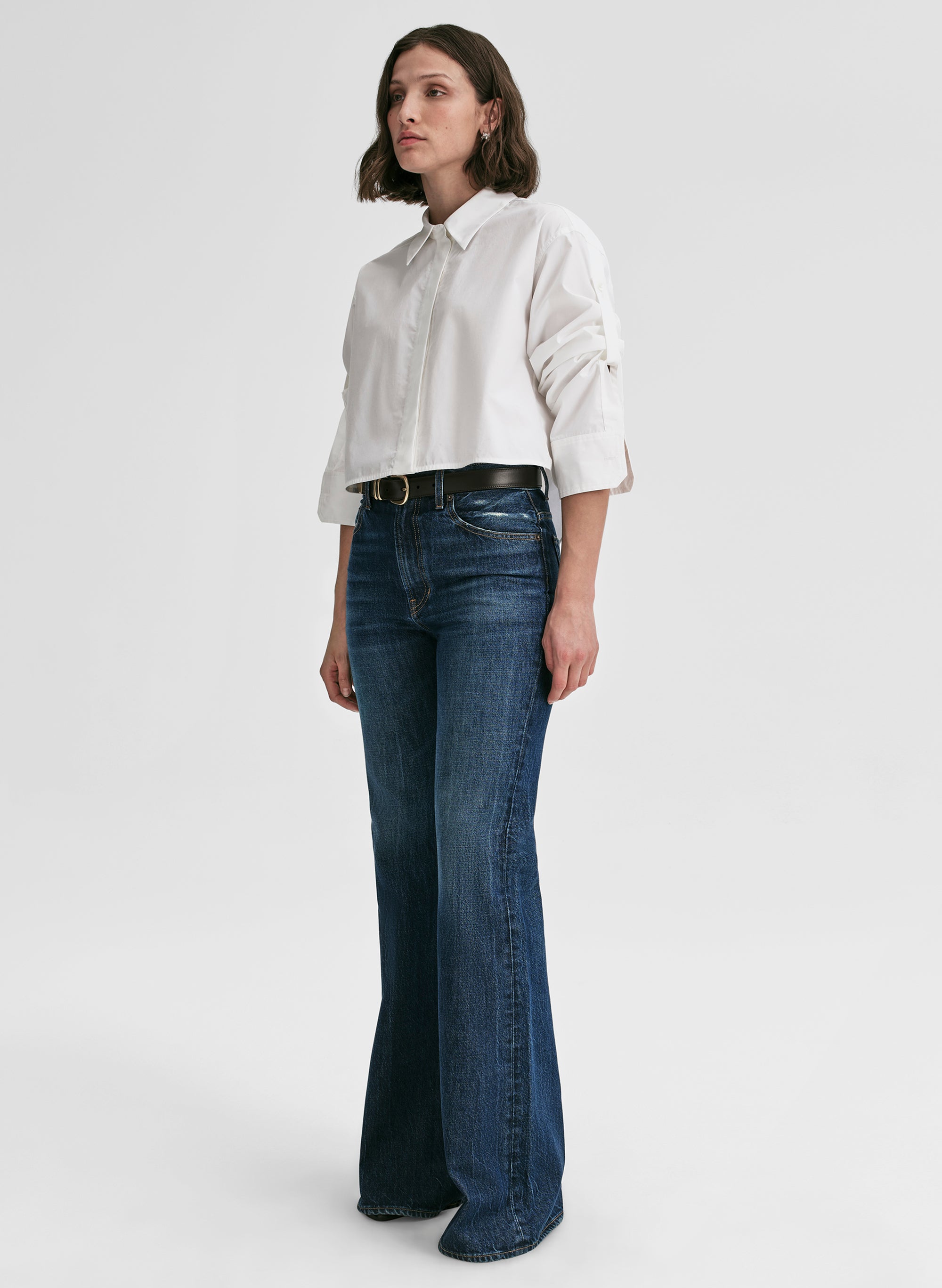 Maude Cropped Cotton Shirt — additional clean view