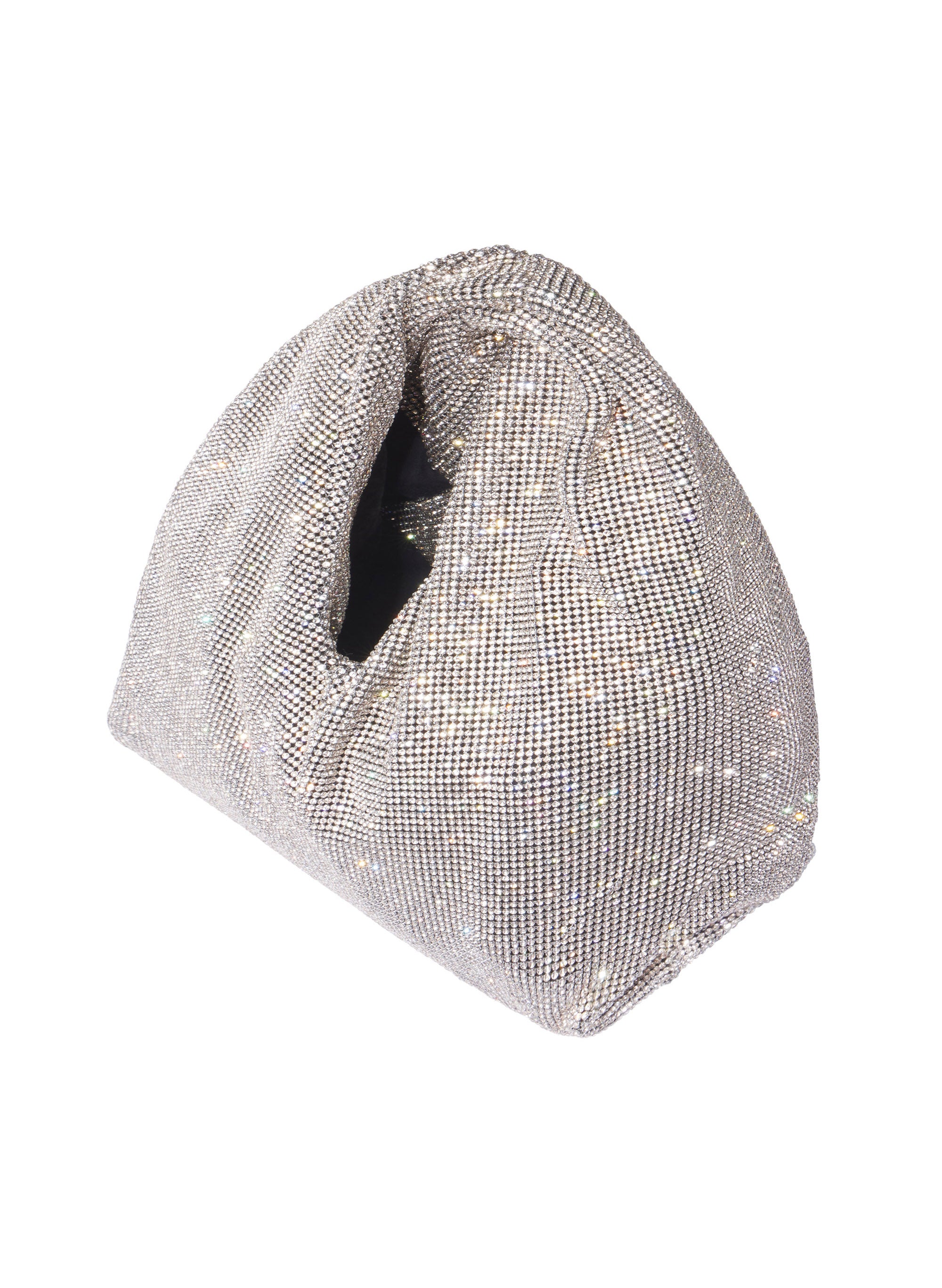 Paige Rhinestone Chain Mesh Bag — back or side view