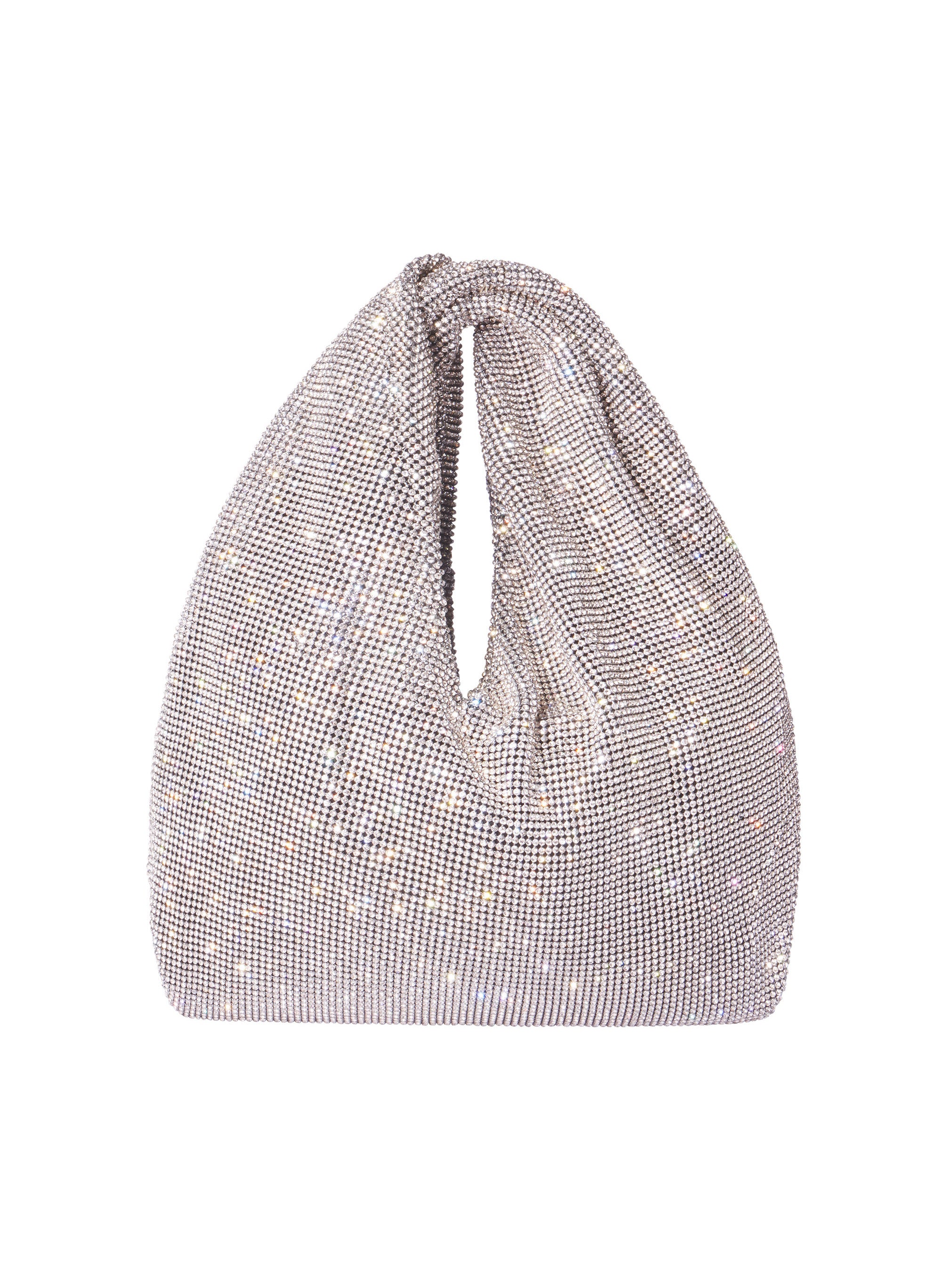 Paige Rhinestone Chain Mesh Bag — detail closeup
