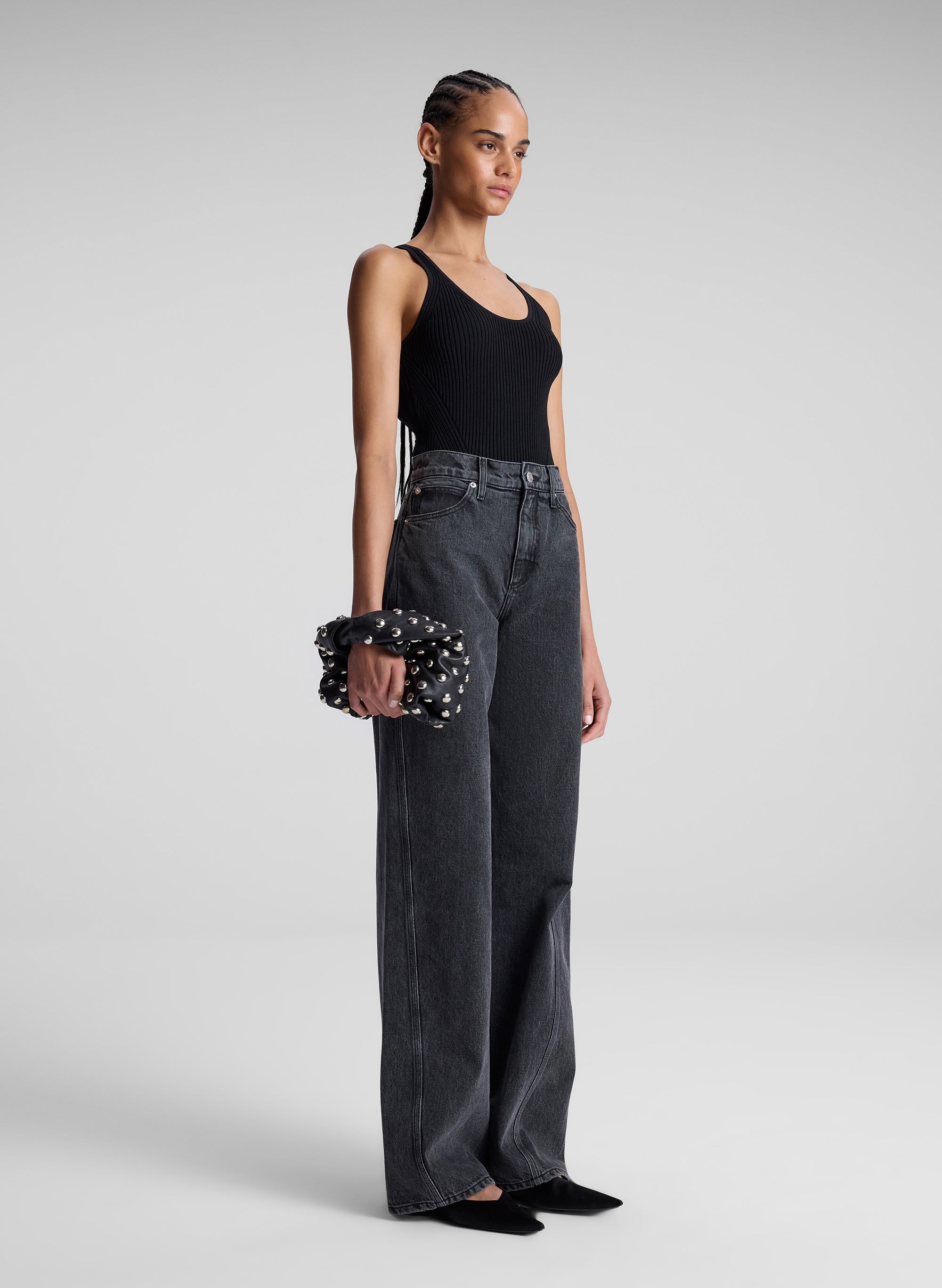 Simone Studded Leather Bag — alternate angle