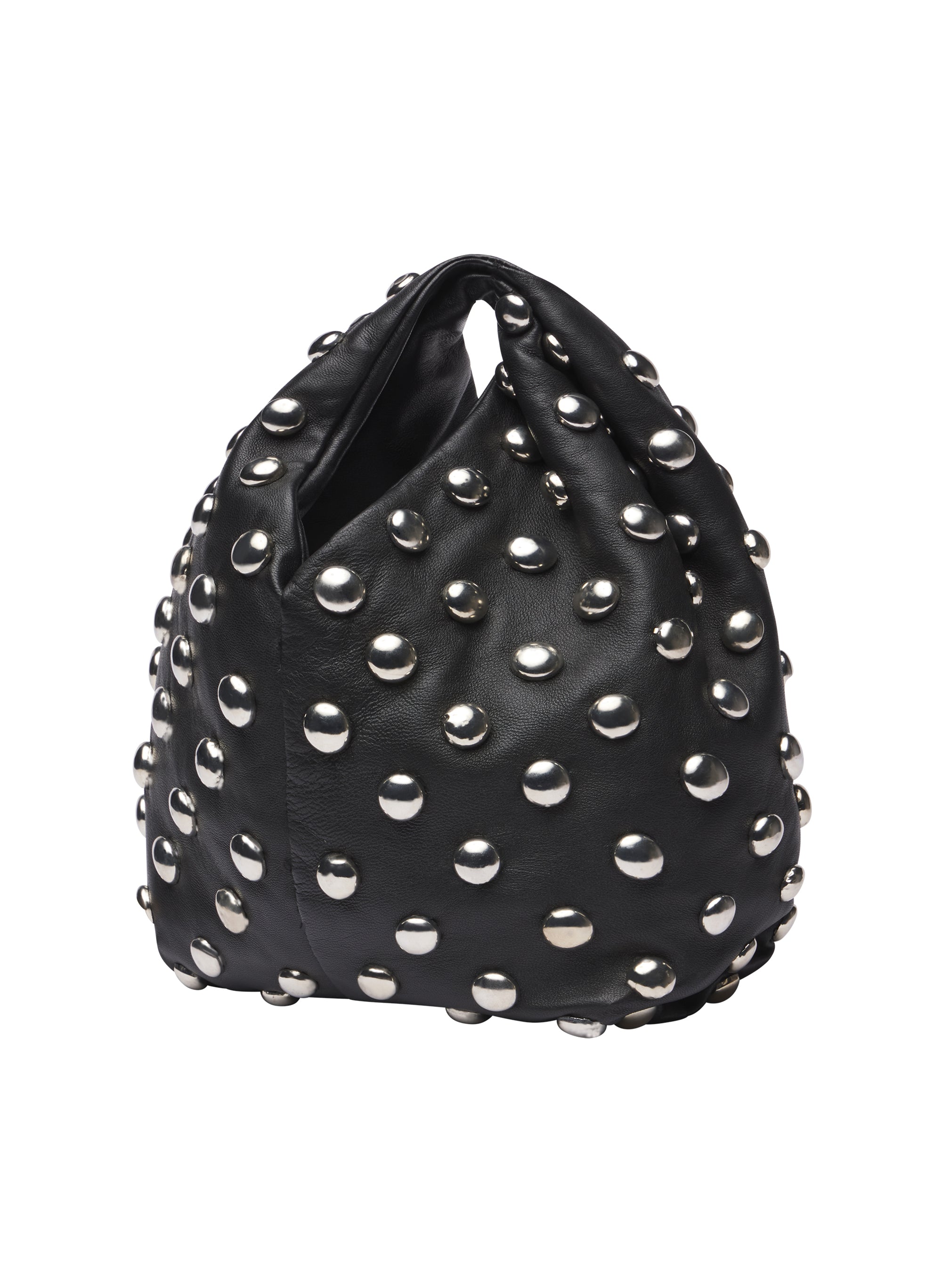 Simone Studded Leather Bag — back or side view
