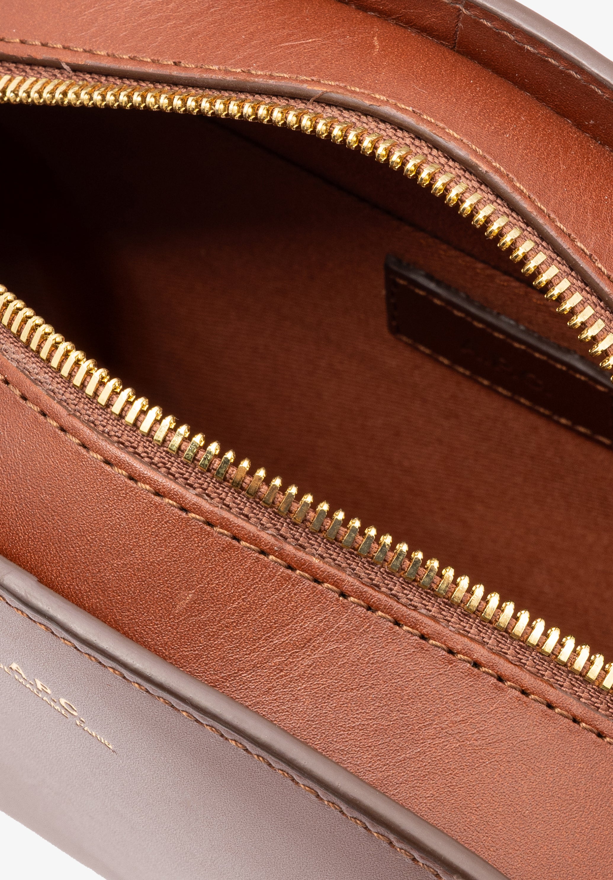 Interior and strap hardware detail.