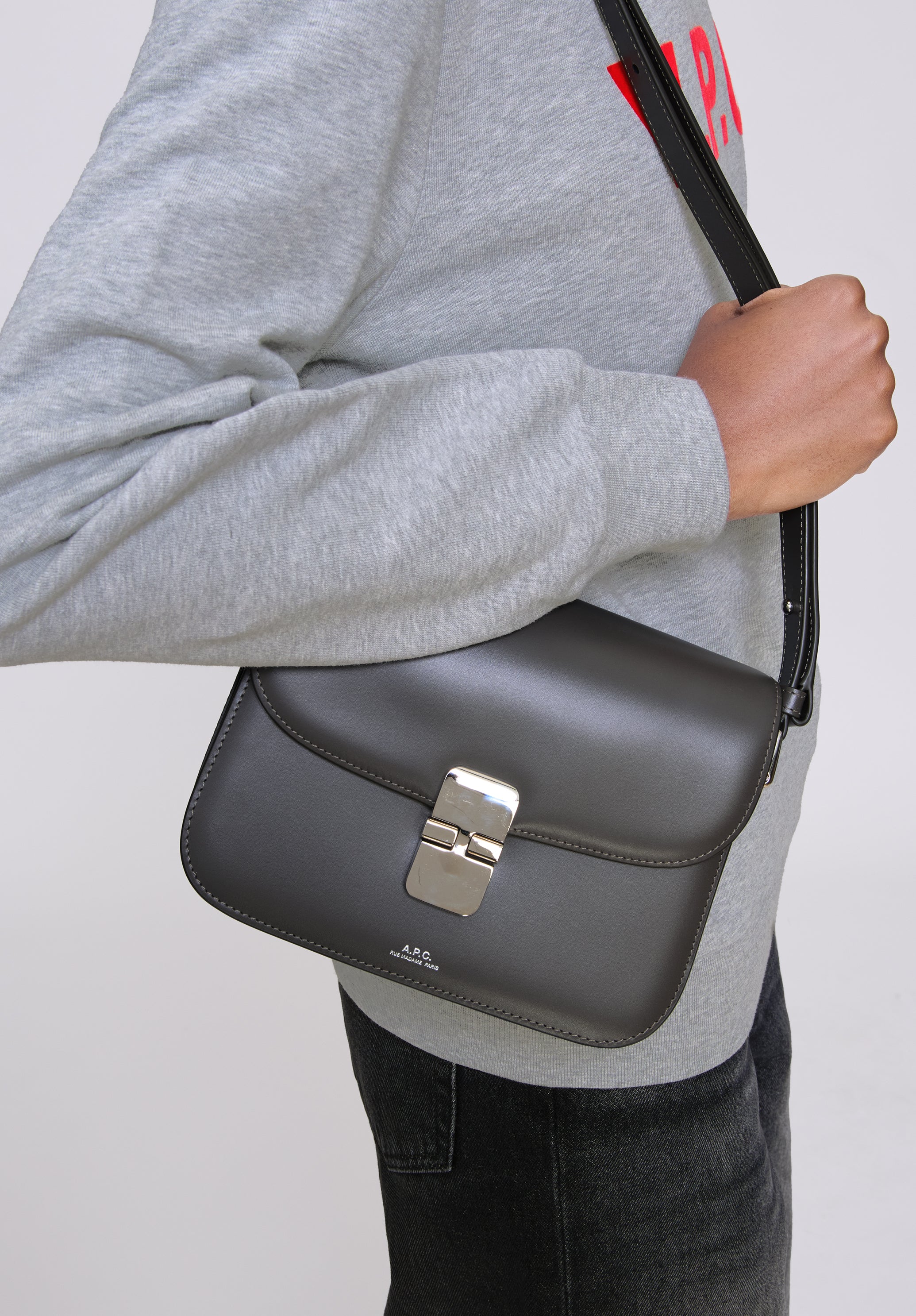 Back view of the vintage-inspired shape.