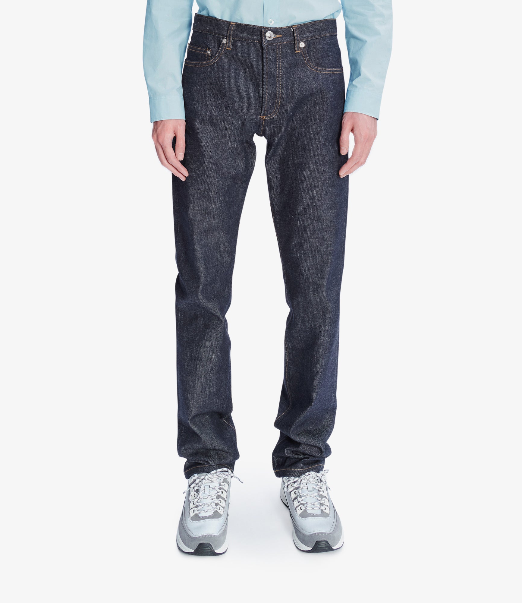 Waistband and fly detail.