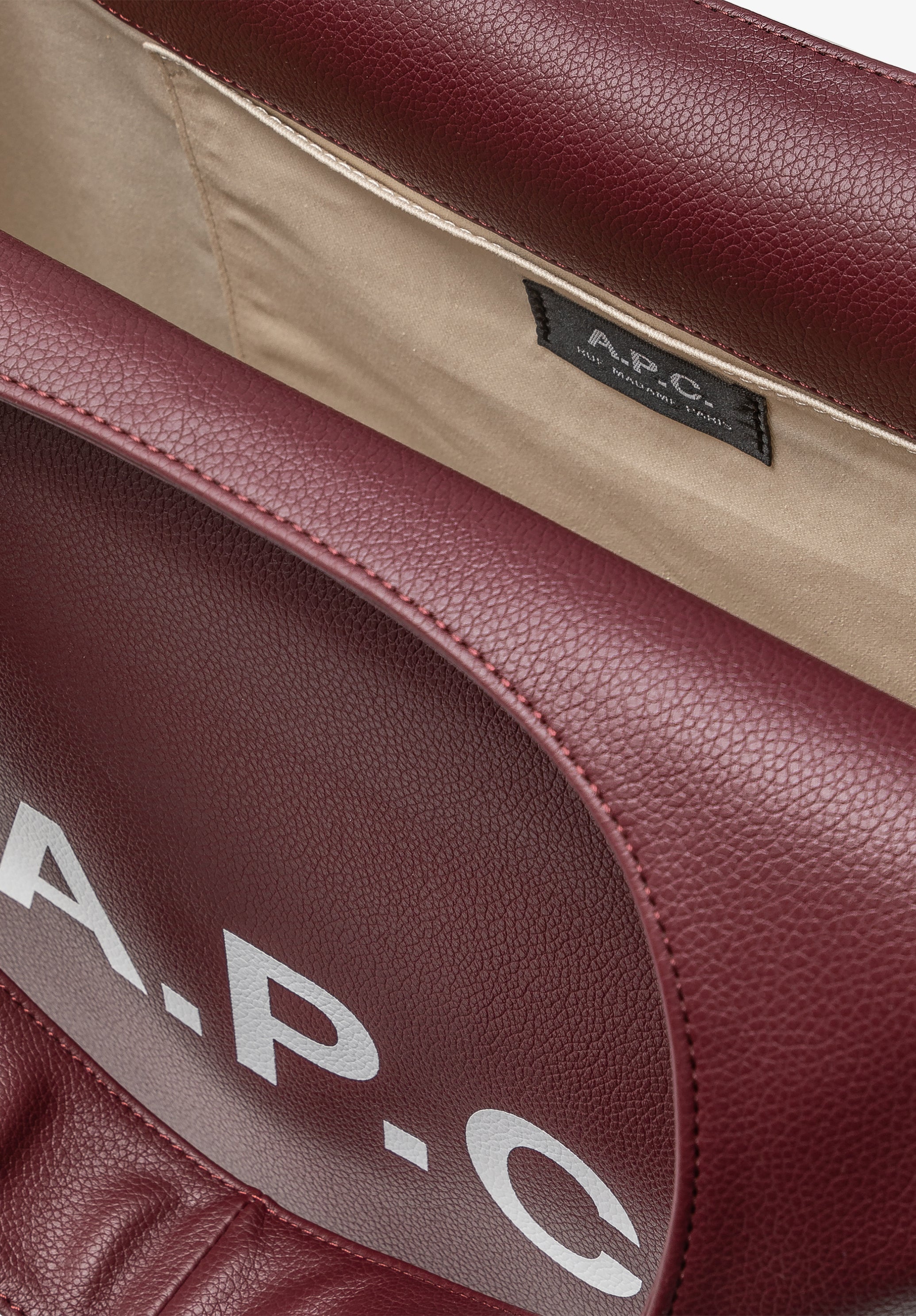 Interior pocket detail.