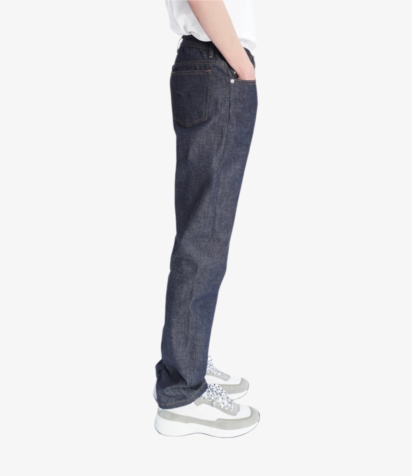 Selvedge denim texture close-up.
