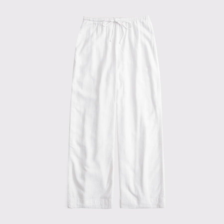 Linen-Blend Pull-On Pant