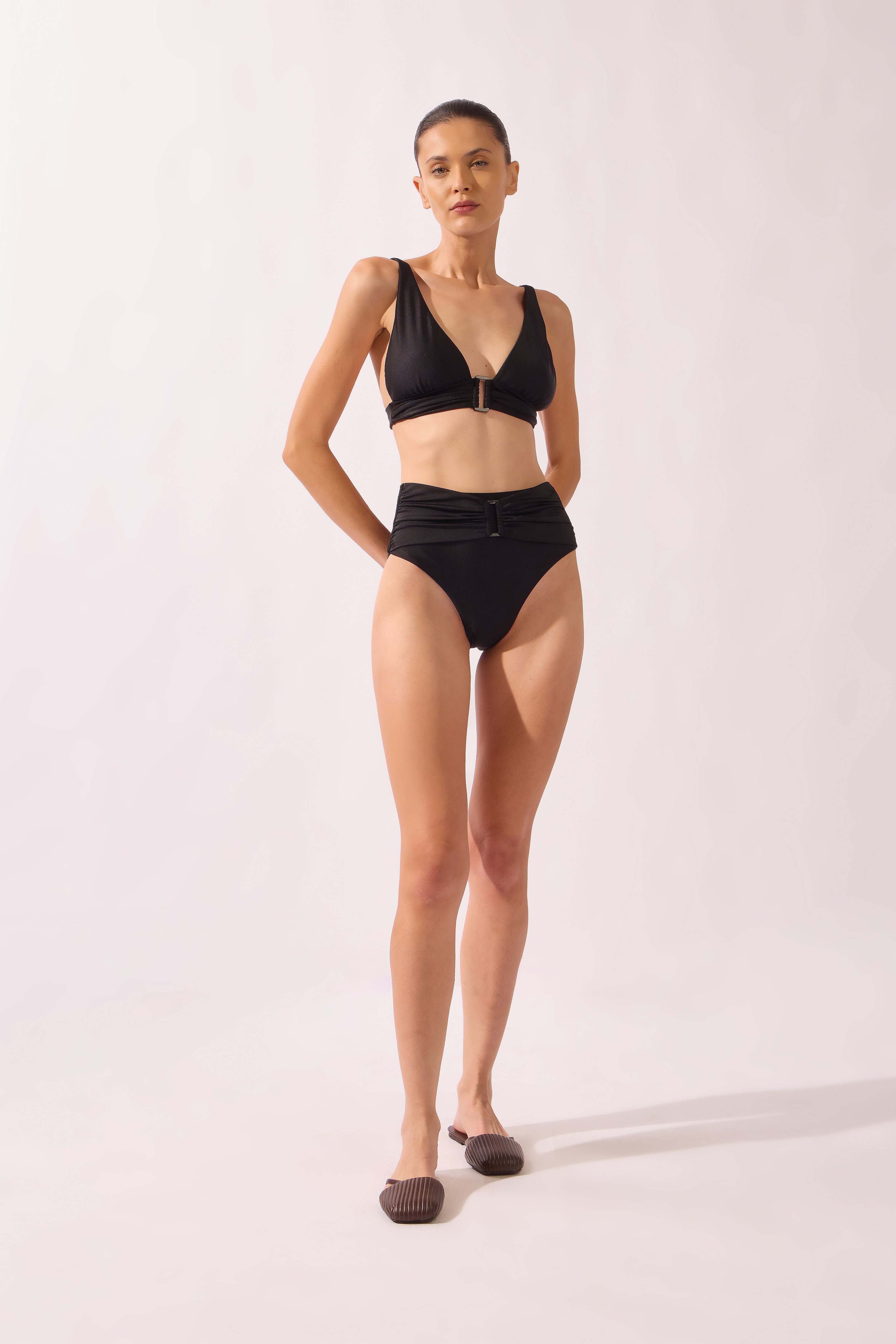 High-Leg Belted Bikini