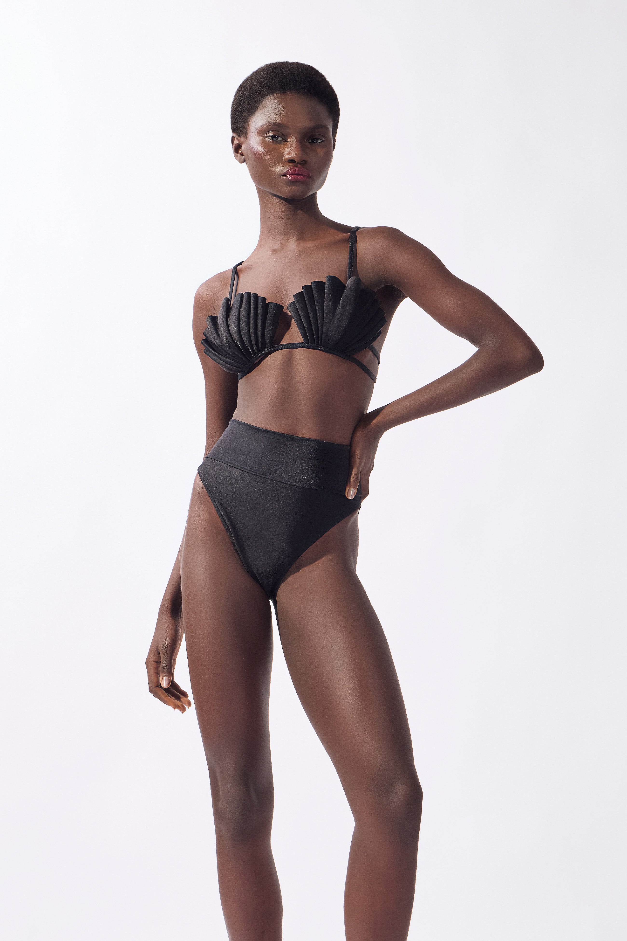 Seashell High-Leg Bikini Set
