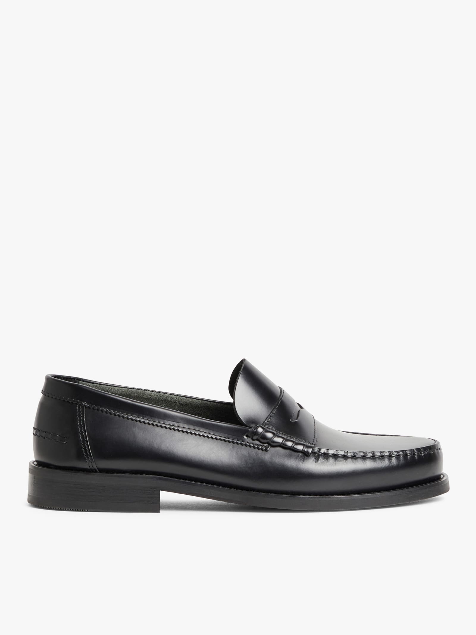 side view of the lambskin loafer