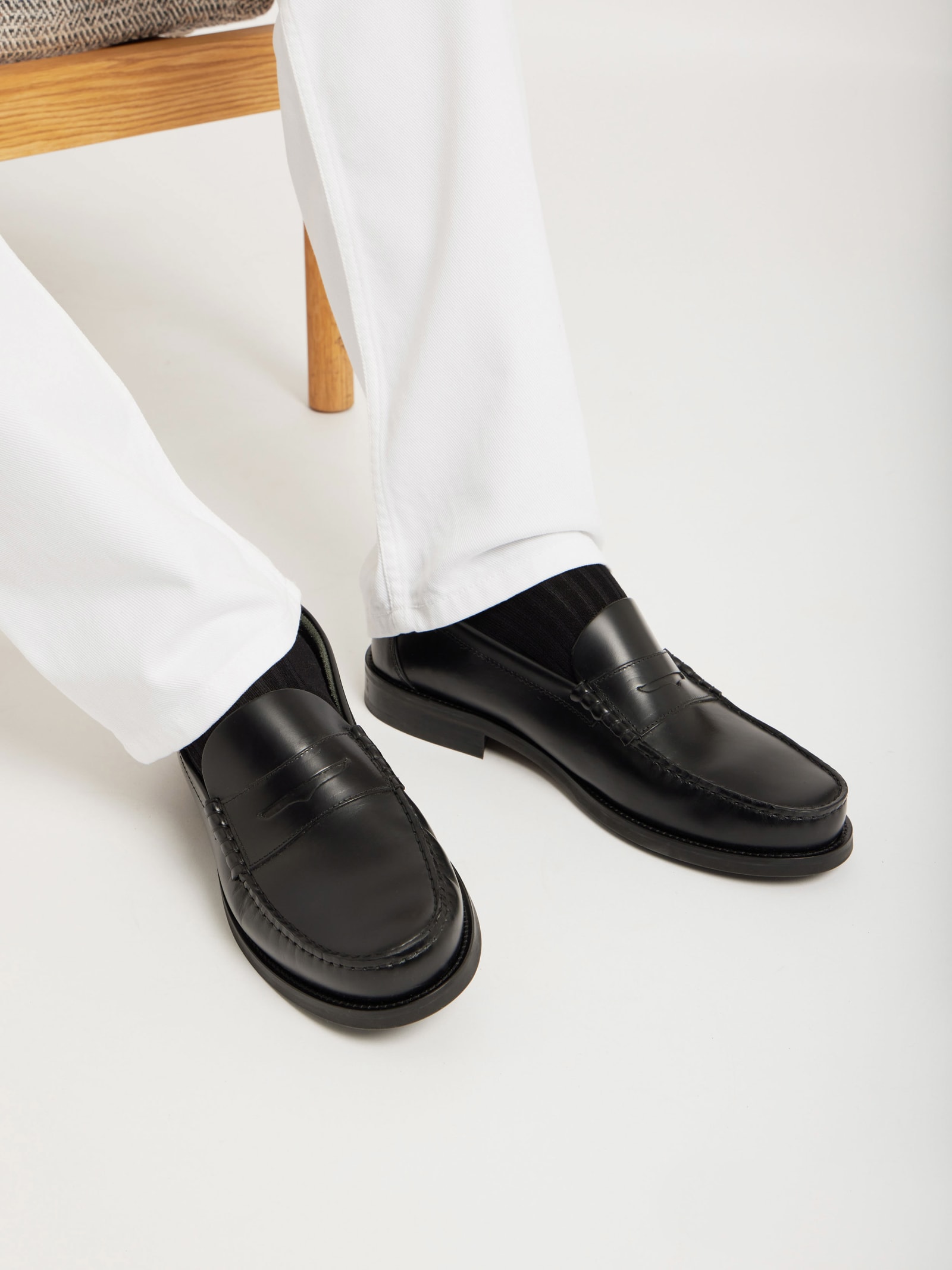 worn view of the loafer