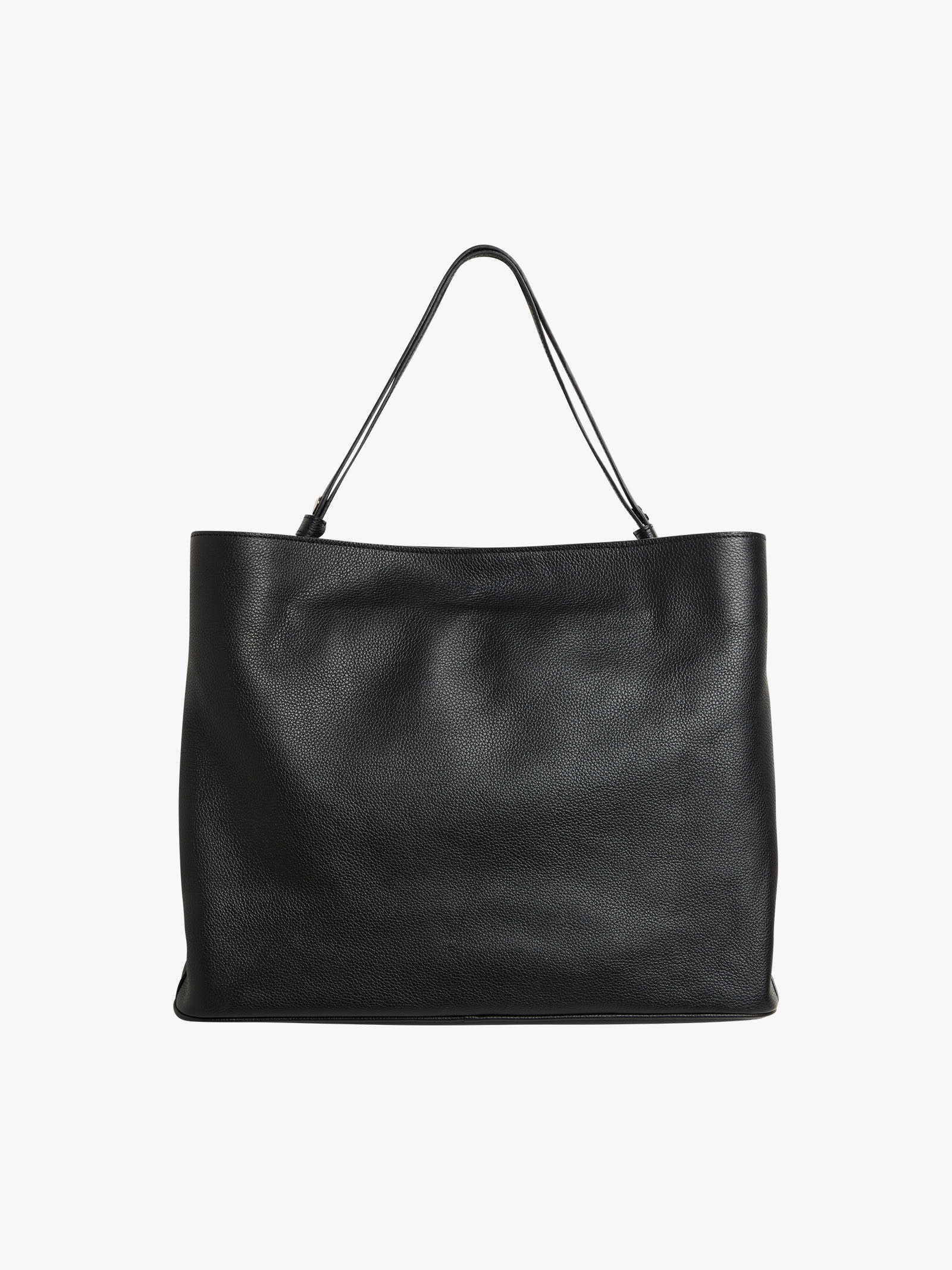 green round leather bag