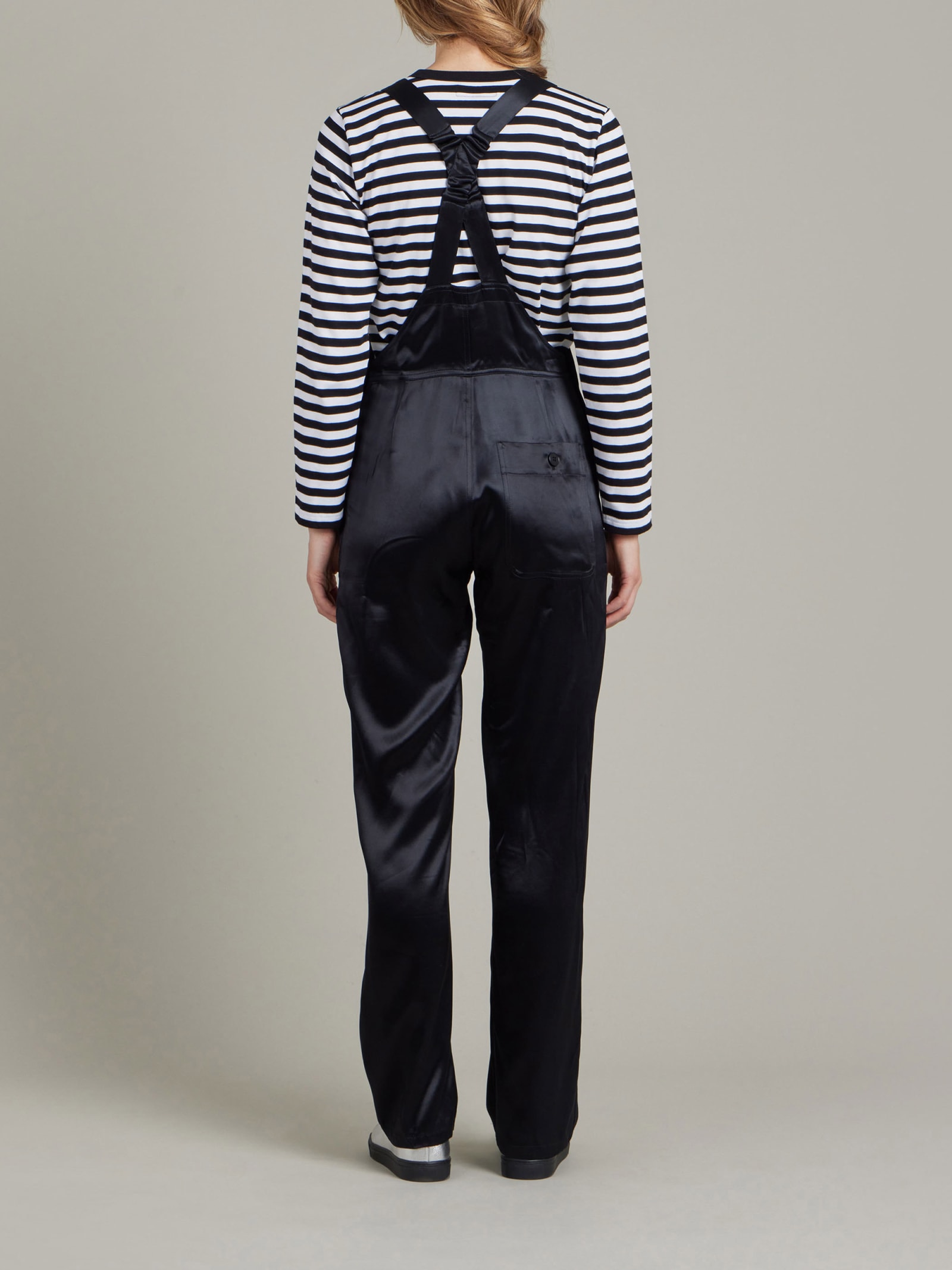 dark blue cotton canvas Jardinier overalls