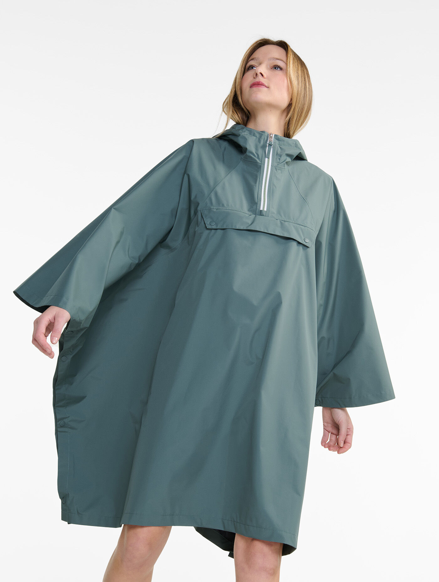 front poncho silhouette