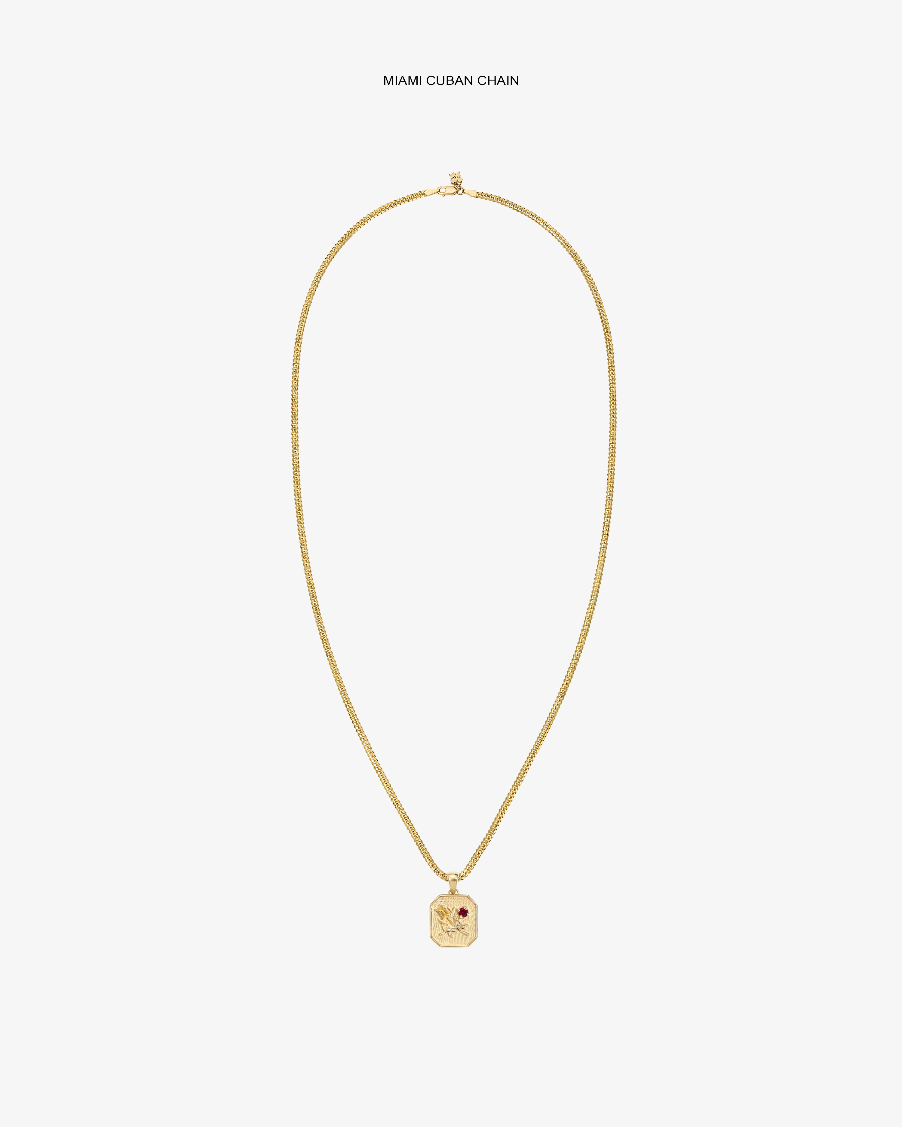 14Kt Gold Queens Crest Relief Pendant — profile/detail view