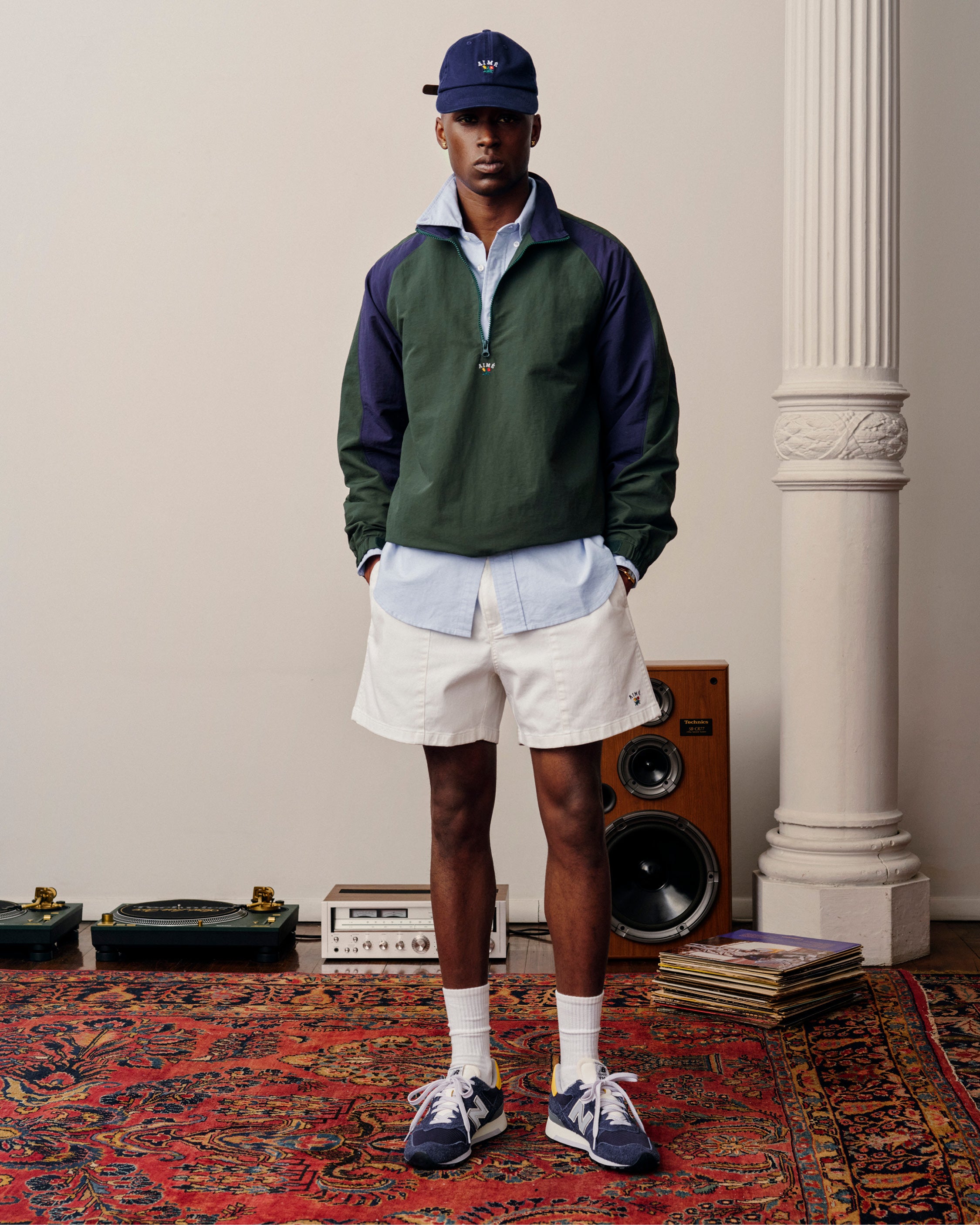 Crest Oxford Shirt — on-body styling view