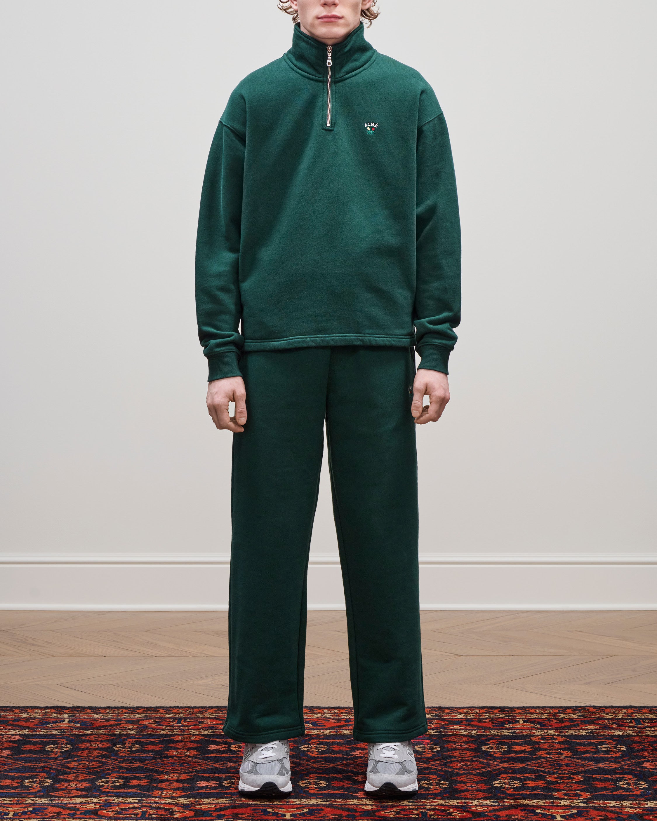 Crest Quarter Zip Pullover — on-body styling view