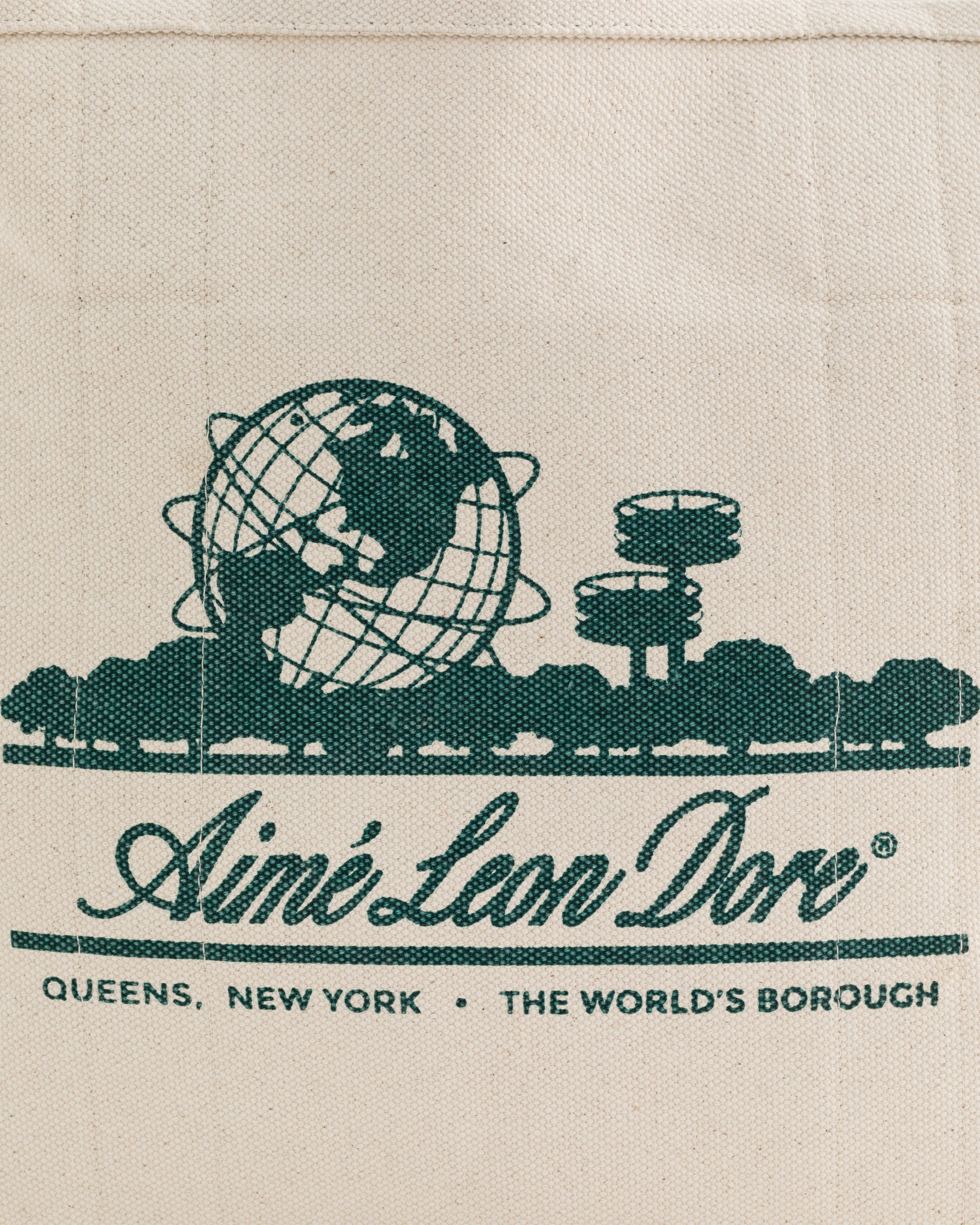 Large Unisphere Tote Bag — on-body styling view