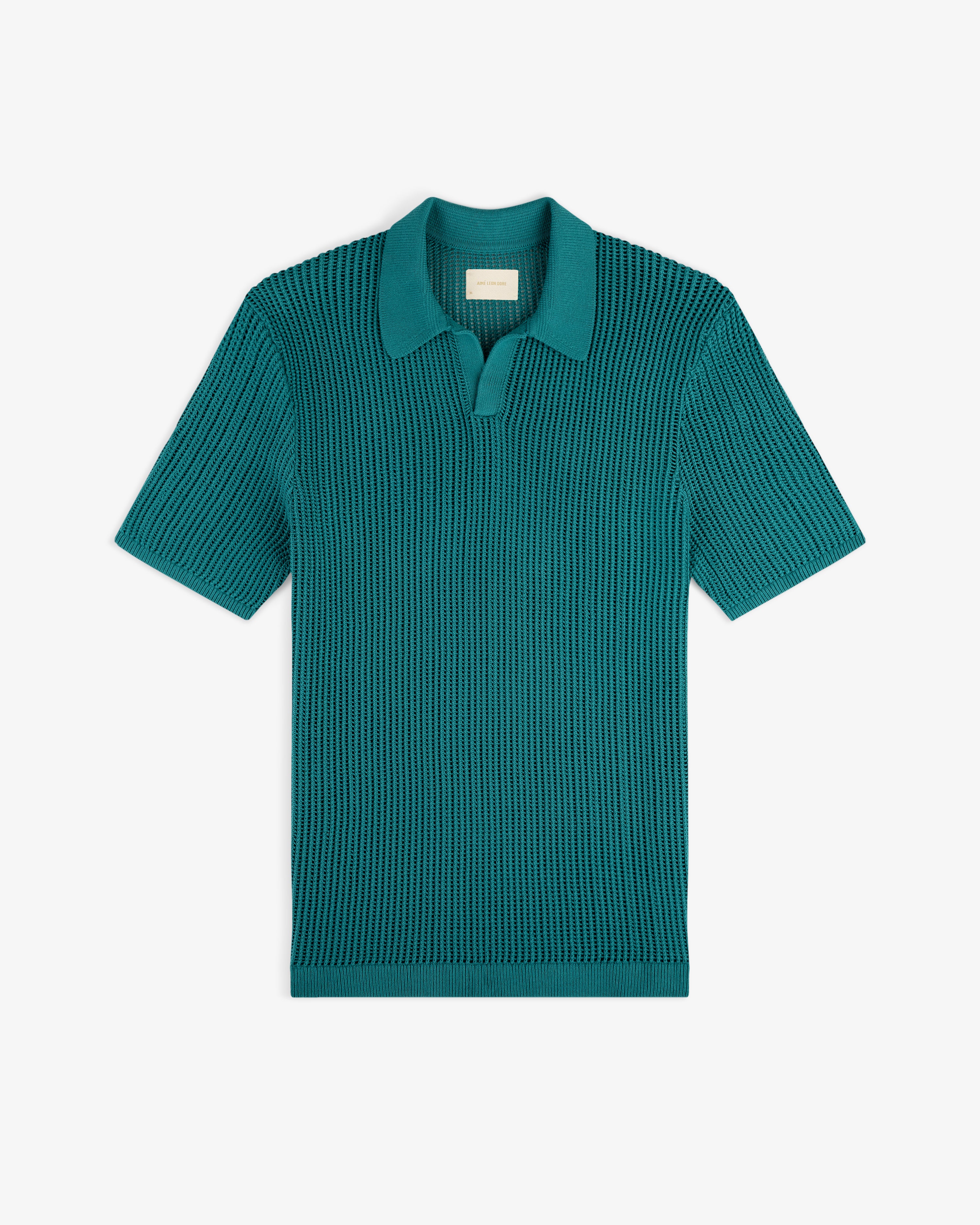 Mesh Knit Polo — front flat view