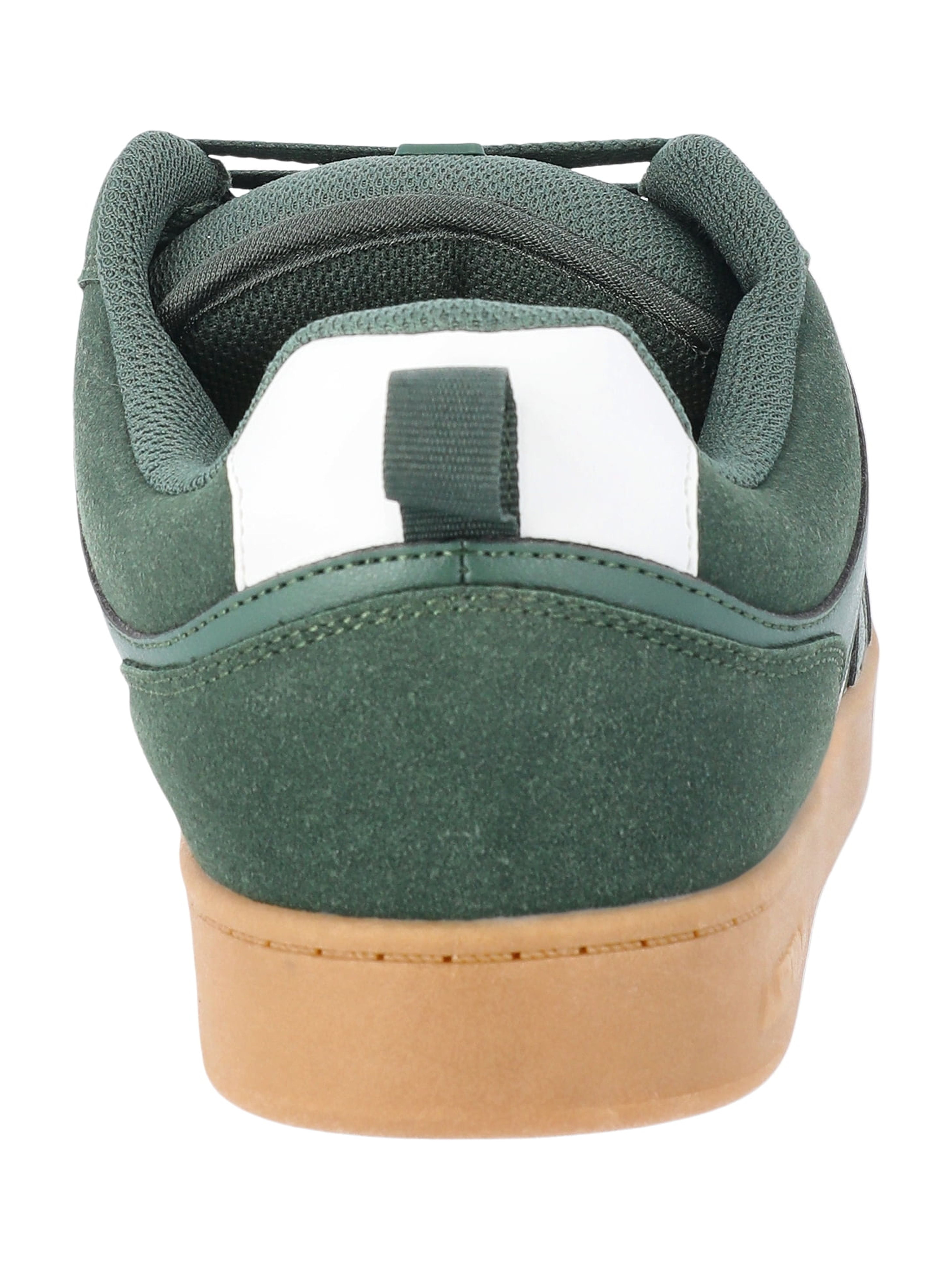 Heel view with triangle logo