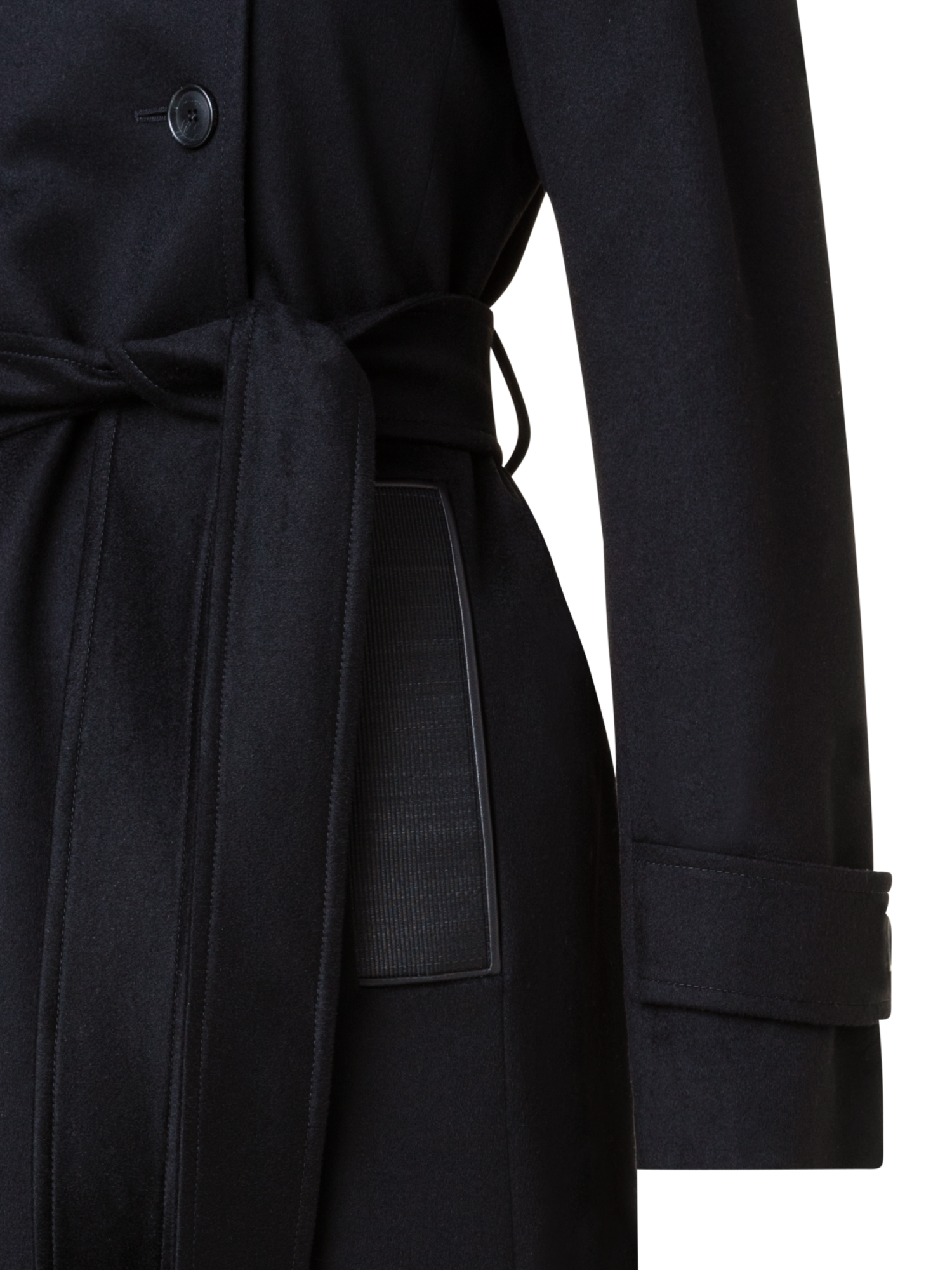 Stand-up collar with horsehair accent