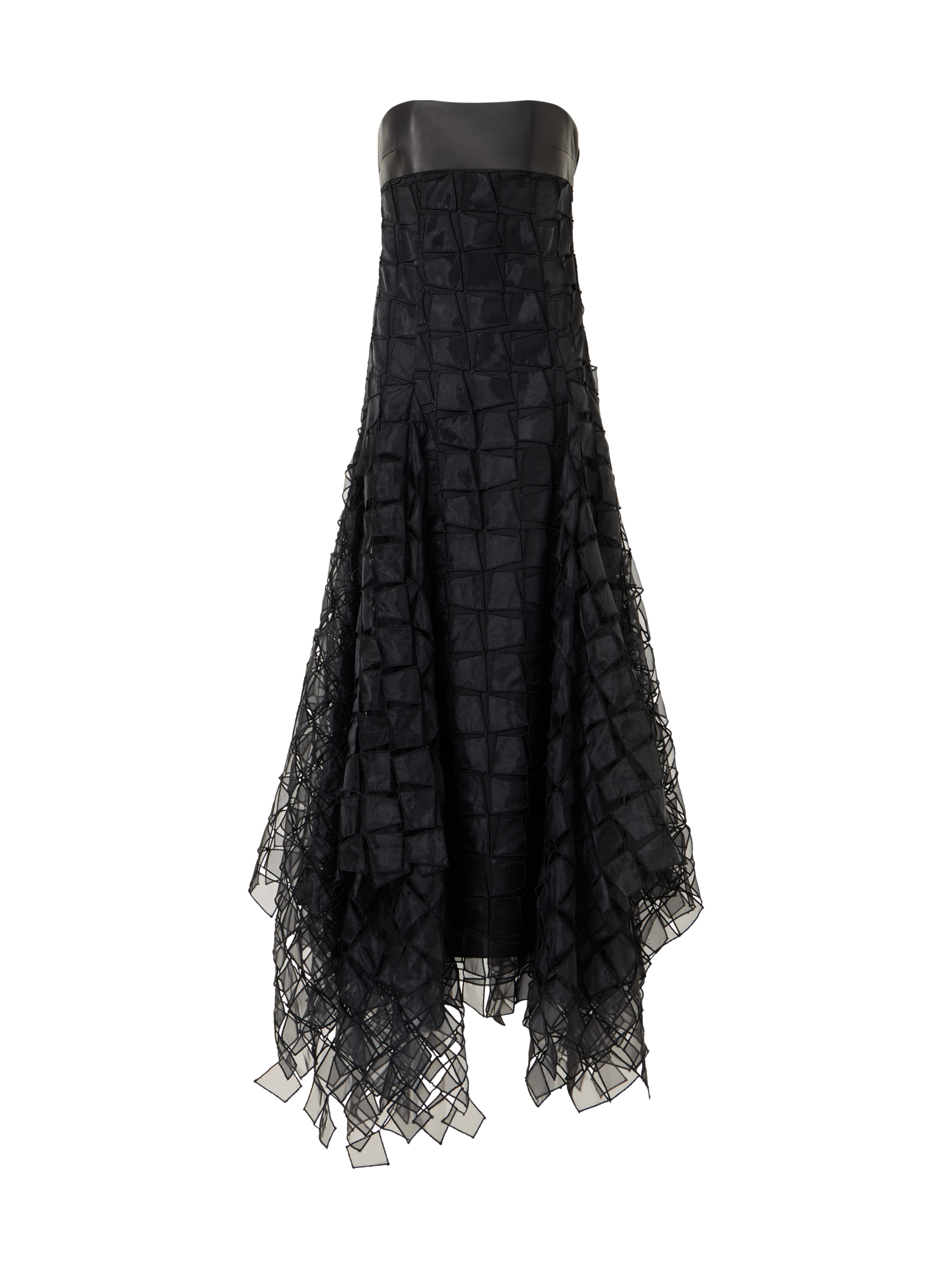 Organza Trapezoid Embroidery Gown