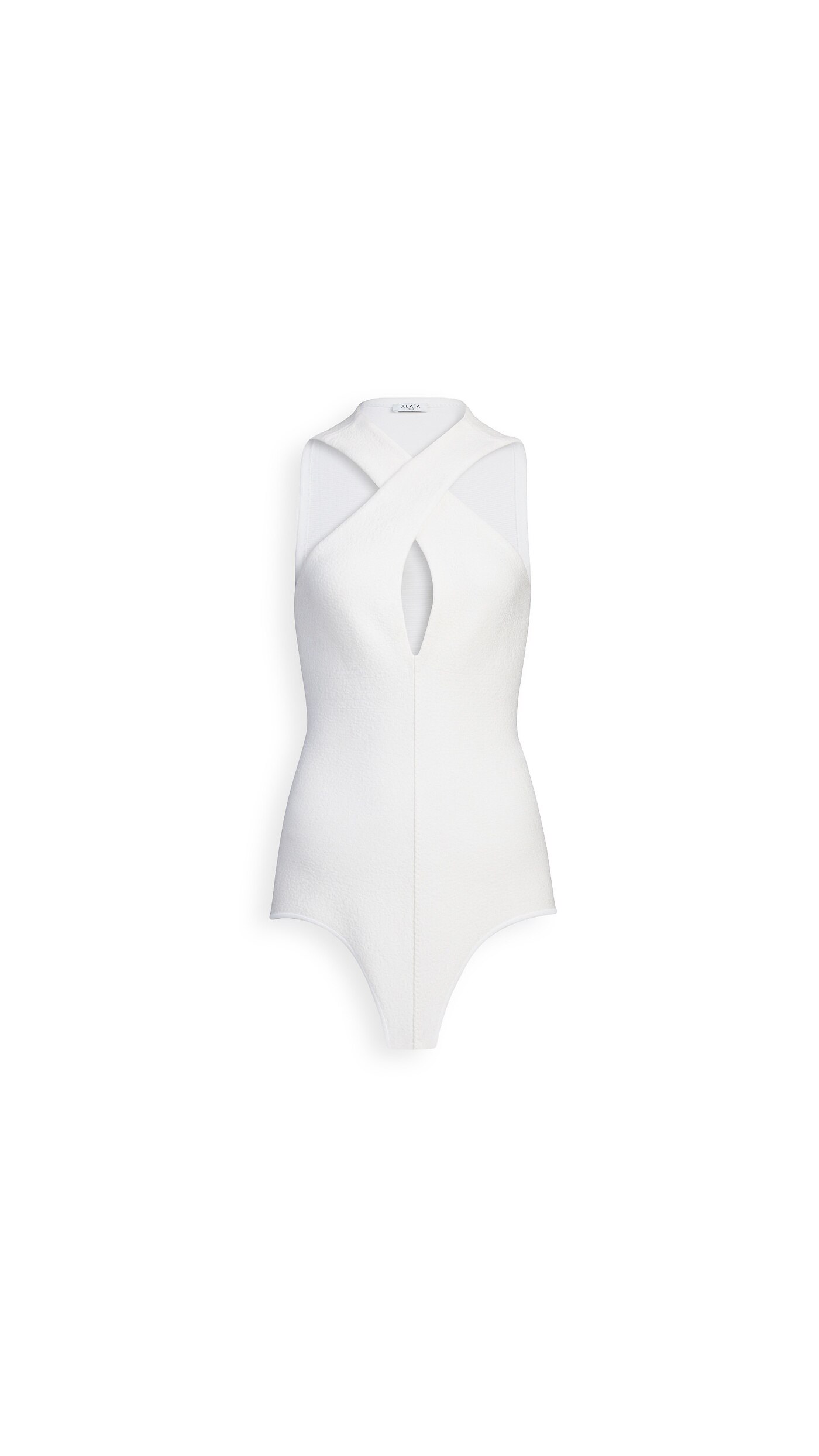 Cross-Front Knit Bodysuit