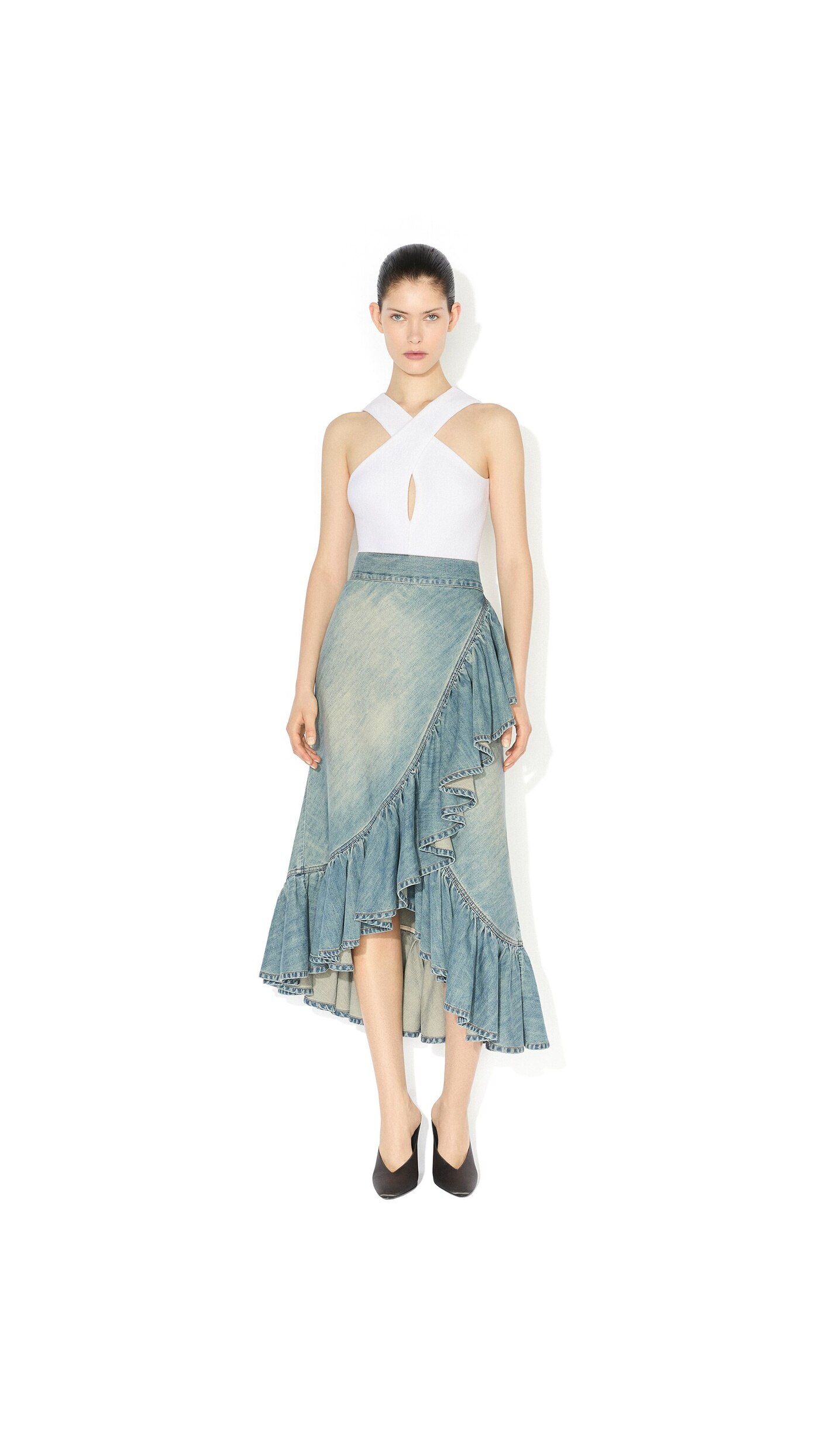cross-front neckline