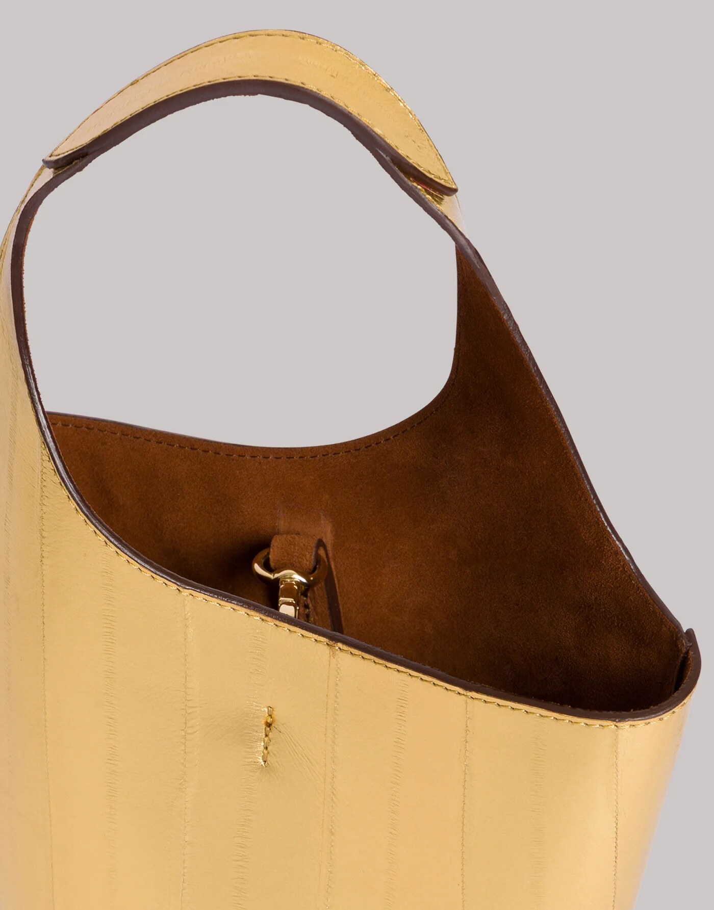 Eel Leather Bucket Bag — back/detail view