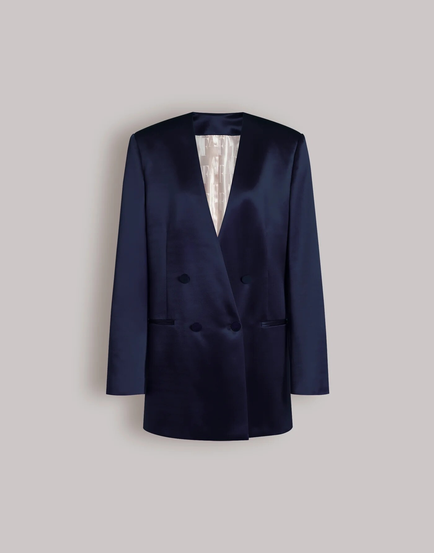 Silk organza double-breasted jacket