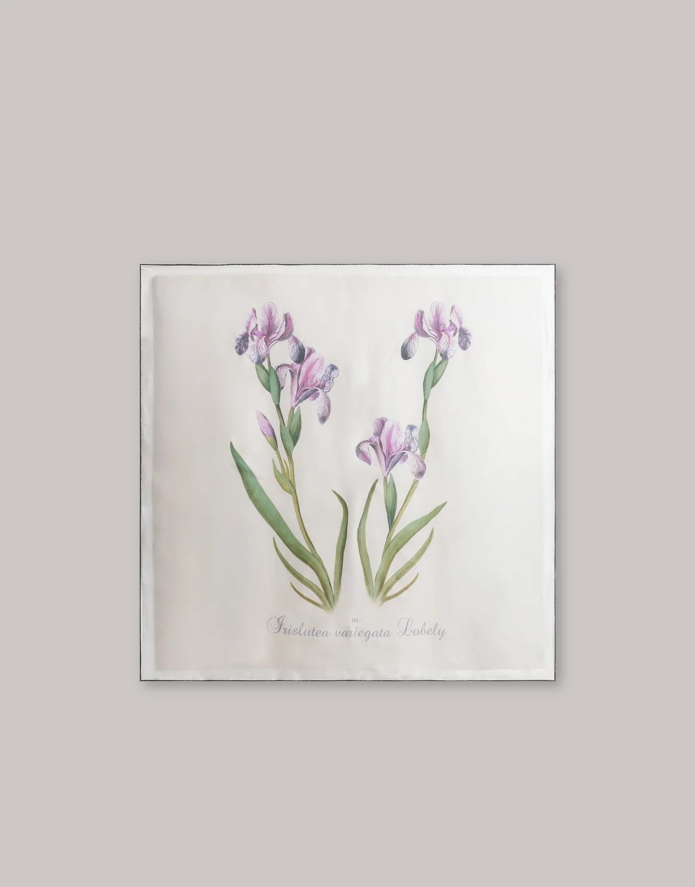 Silk scarf with thistle print — alternate angle