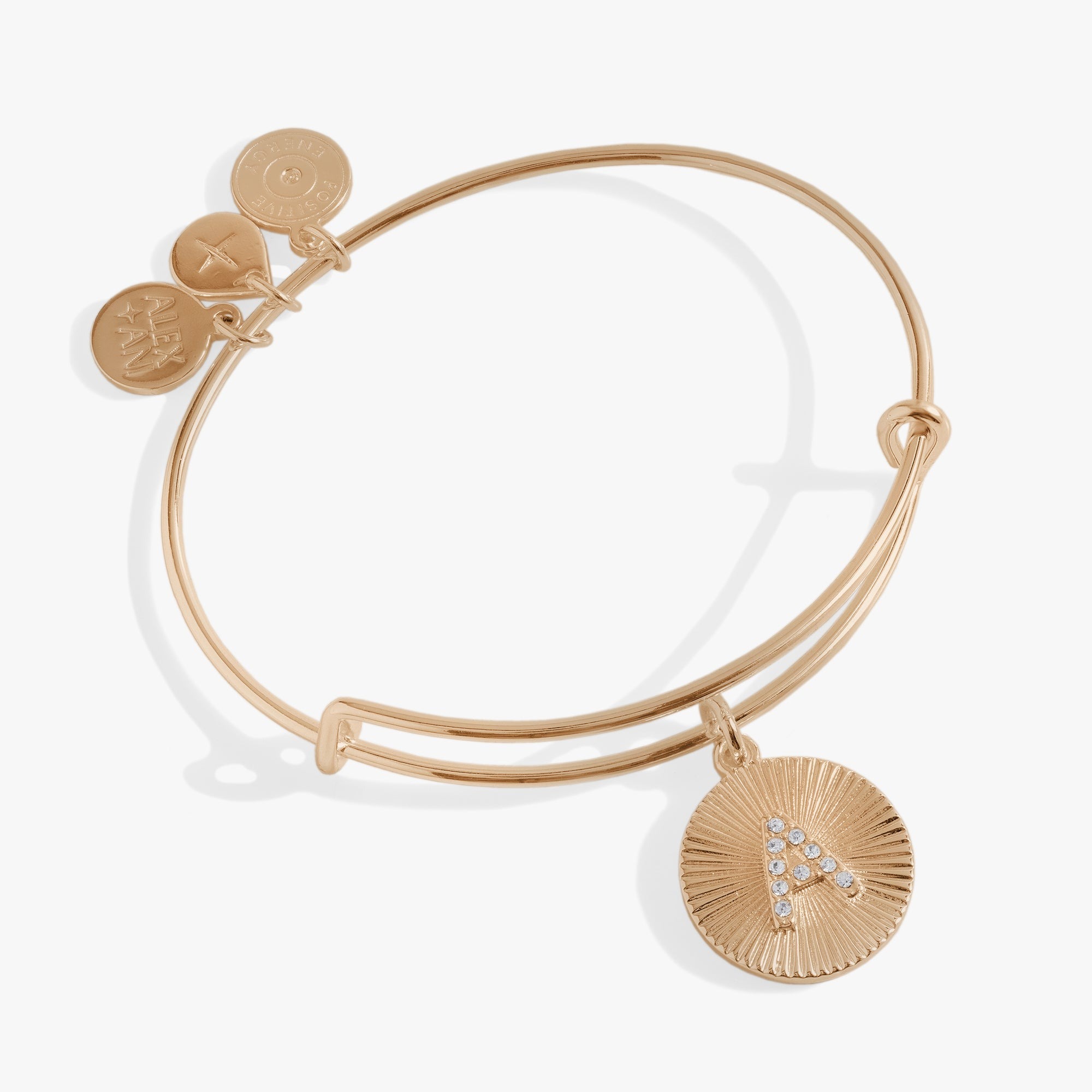 Initial Pavé Starburst Bangle