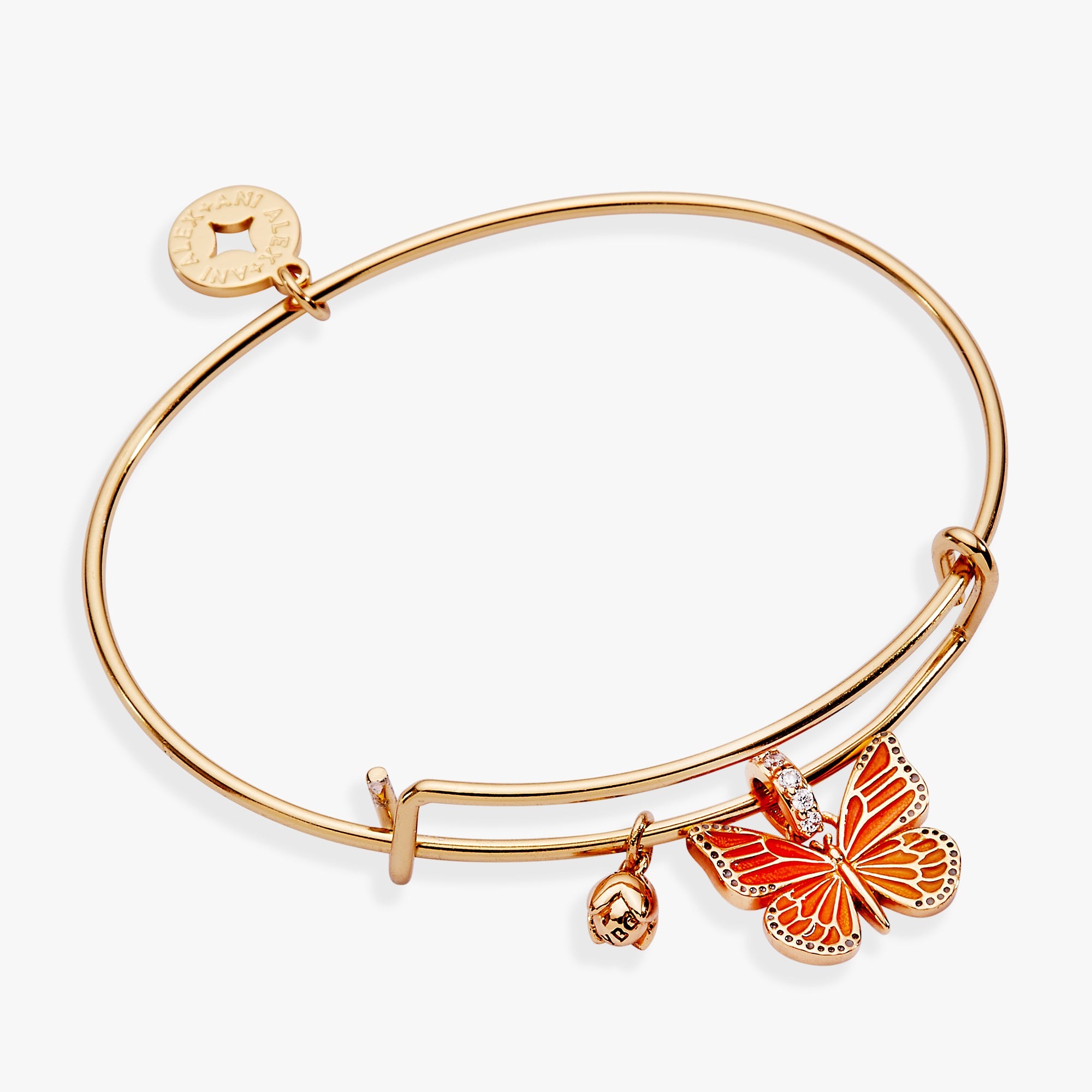 Monarch Butterfly Charm Bangle
