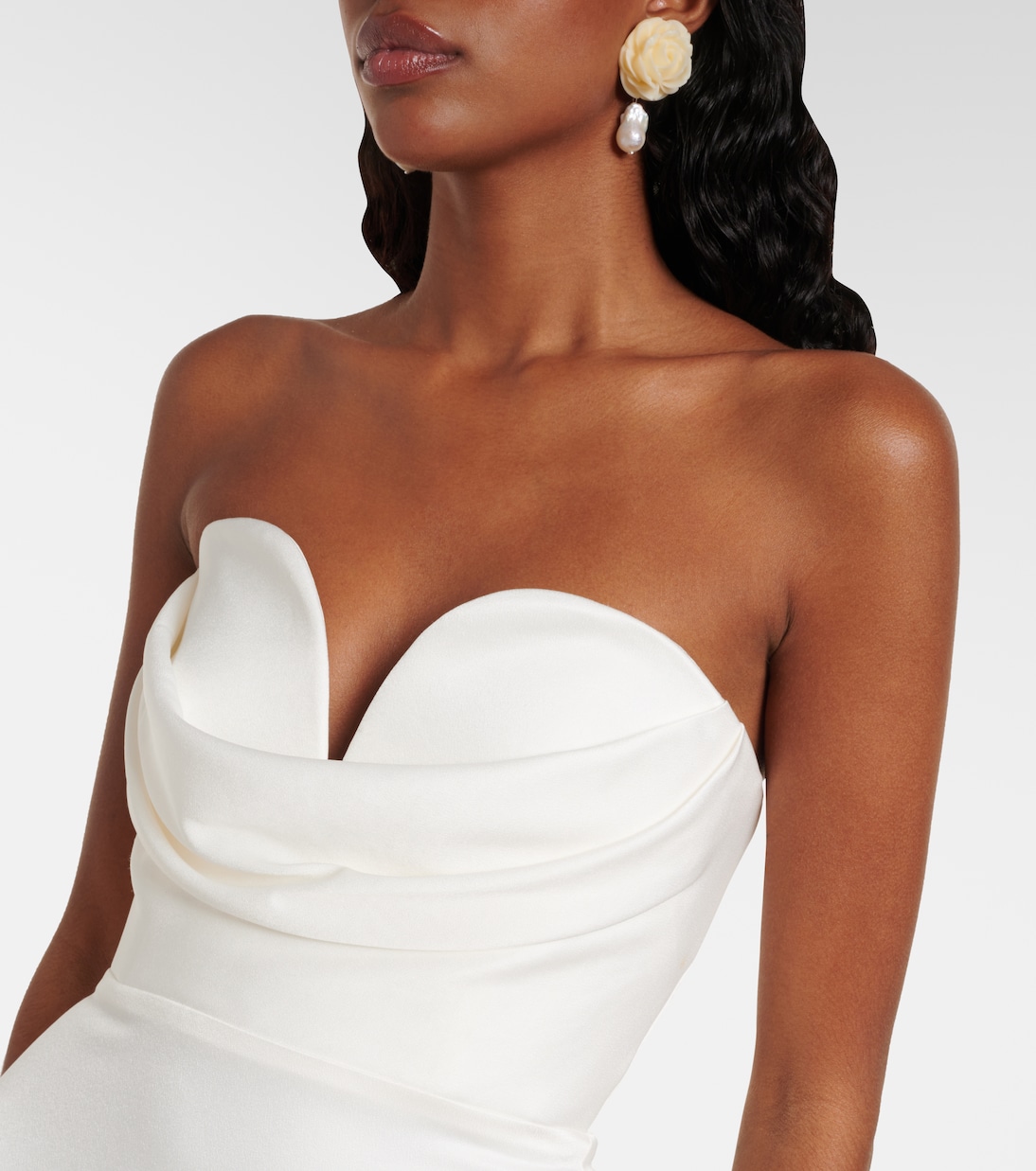 draped neckline closeup