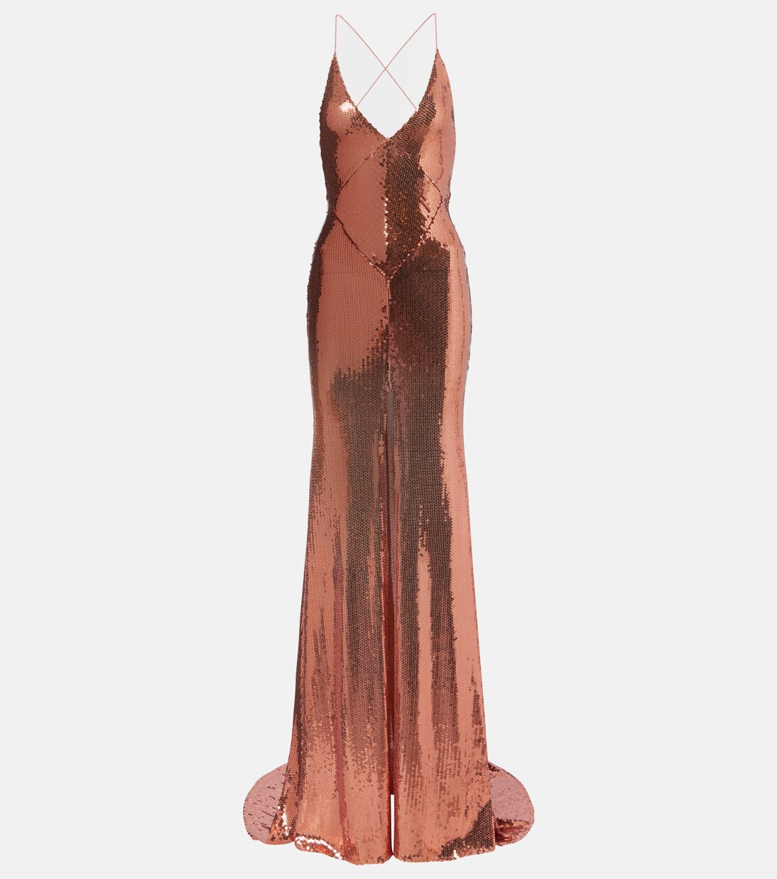 Open-Back Sequined Gown