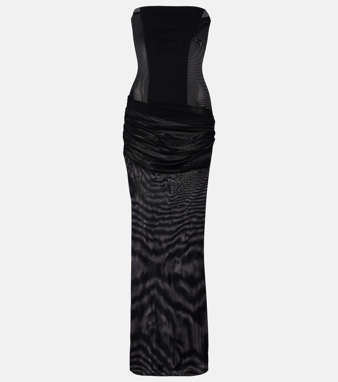 Sheer Strapless Corset Dress