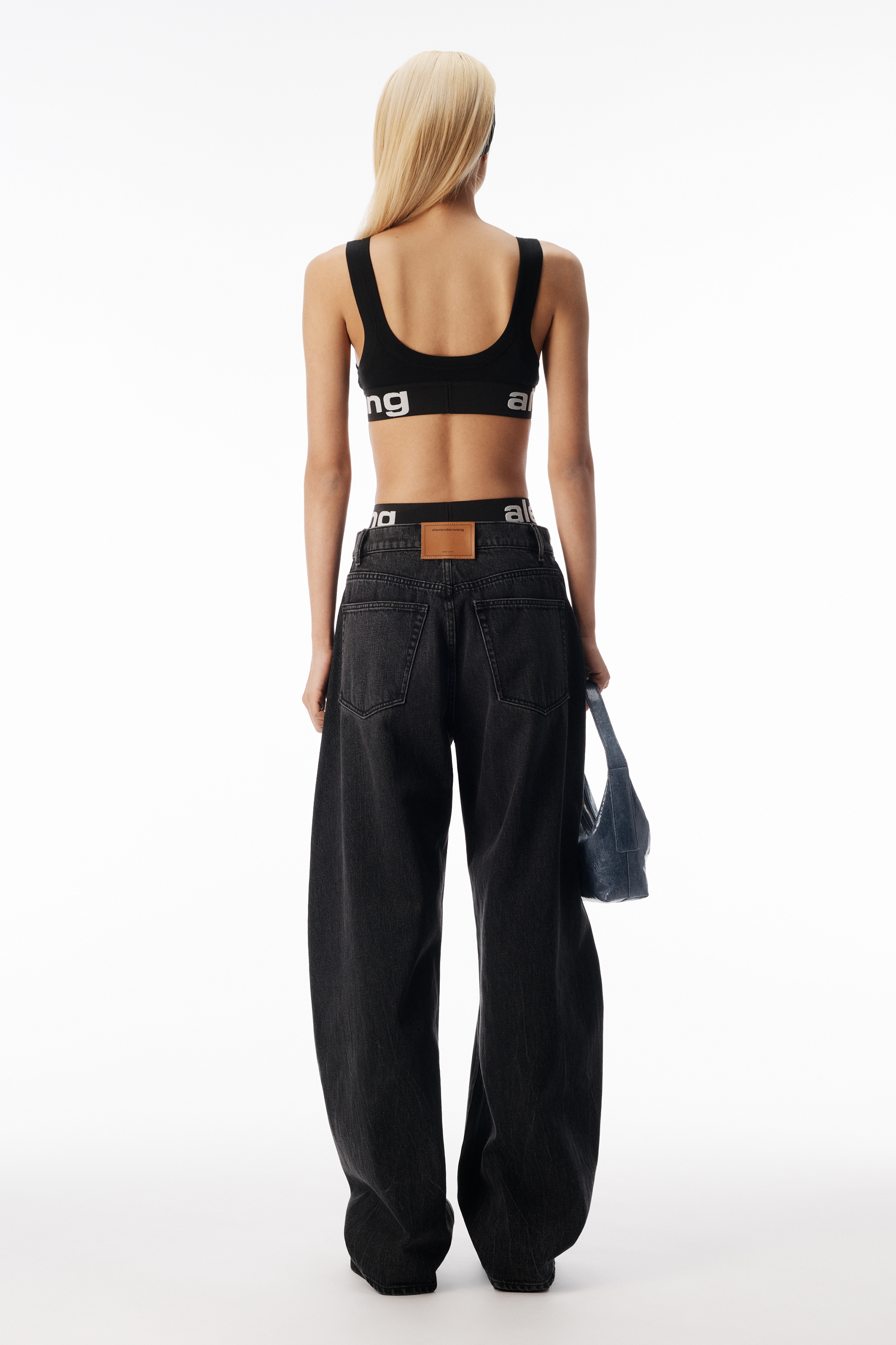 Blow-Up Jeans with Logo Bike Short Waistband — back or detail view