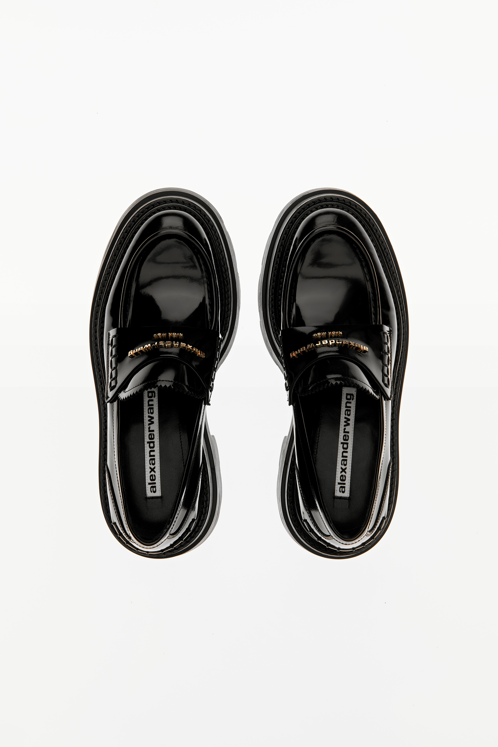 Carter Platform Loafer in Leather — on-body styling view