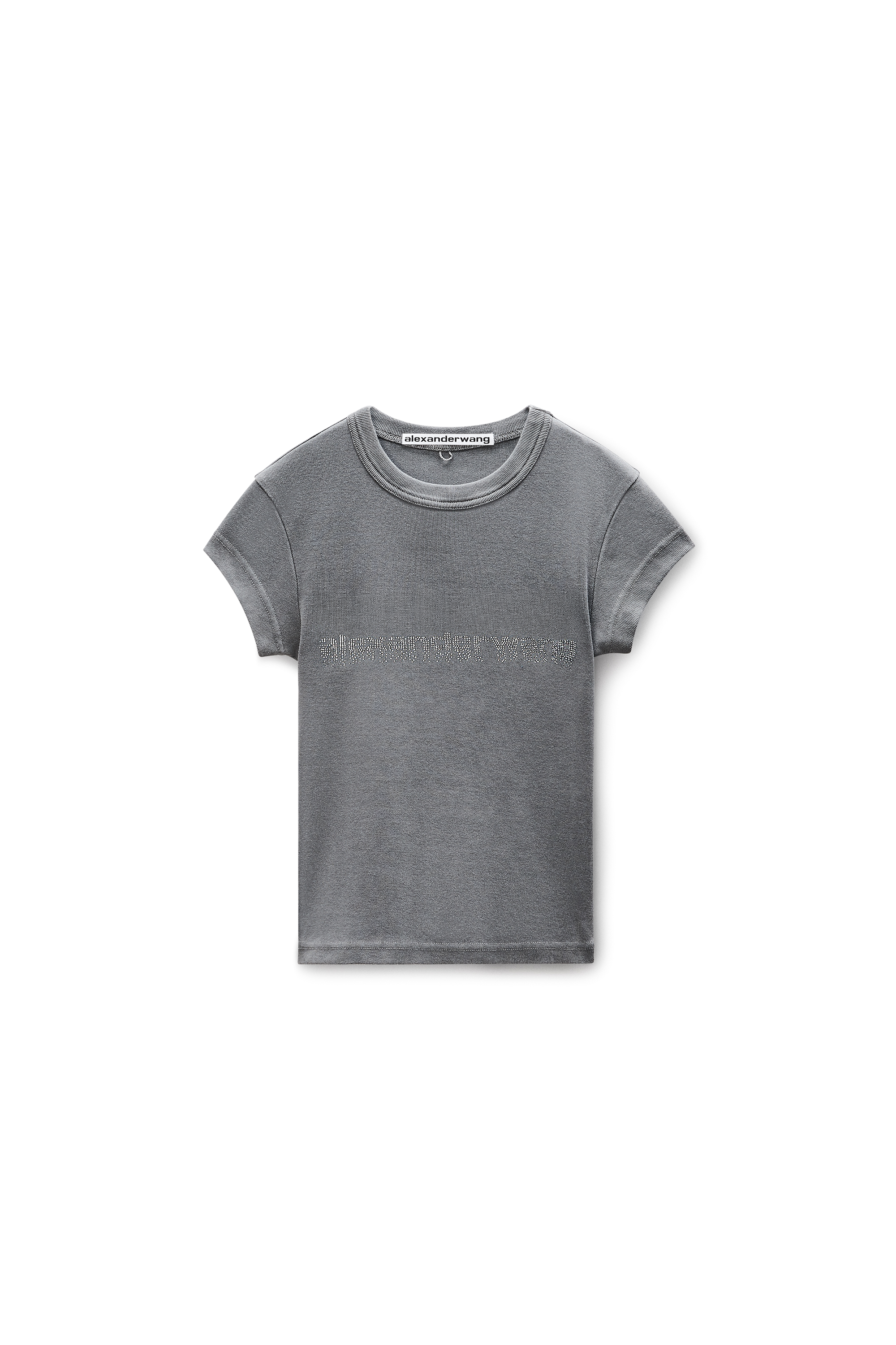 Crystal Logo Cotton Baby Tee — on-body styling view