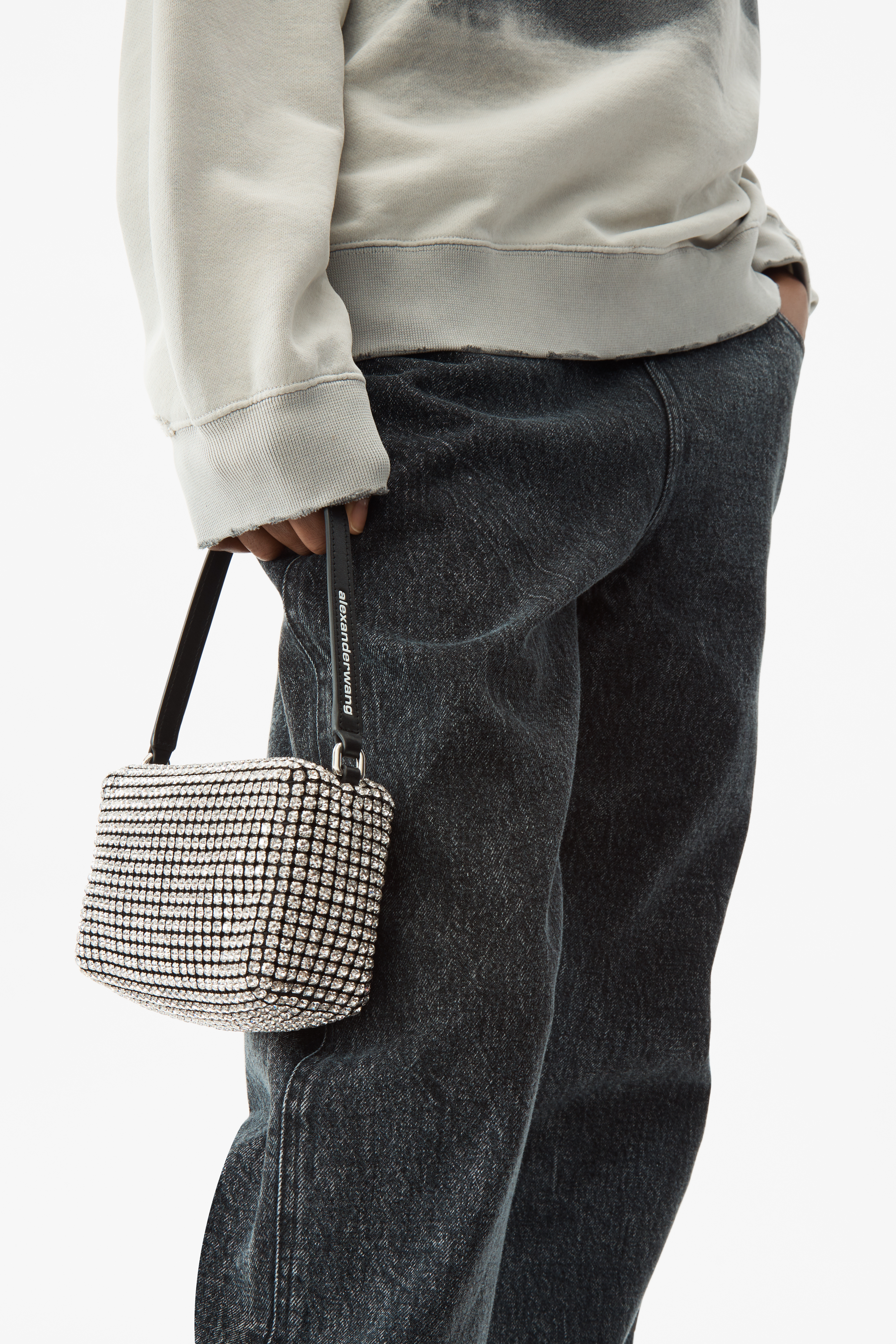 Heiress Pouch in Crystal Mesh — side or profile view