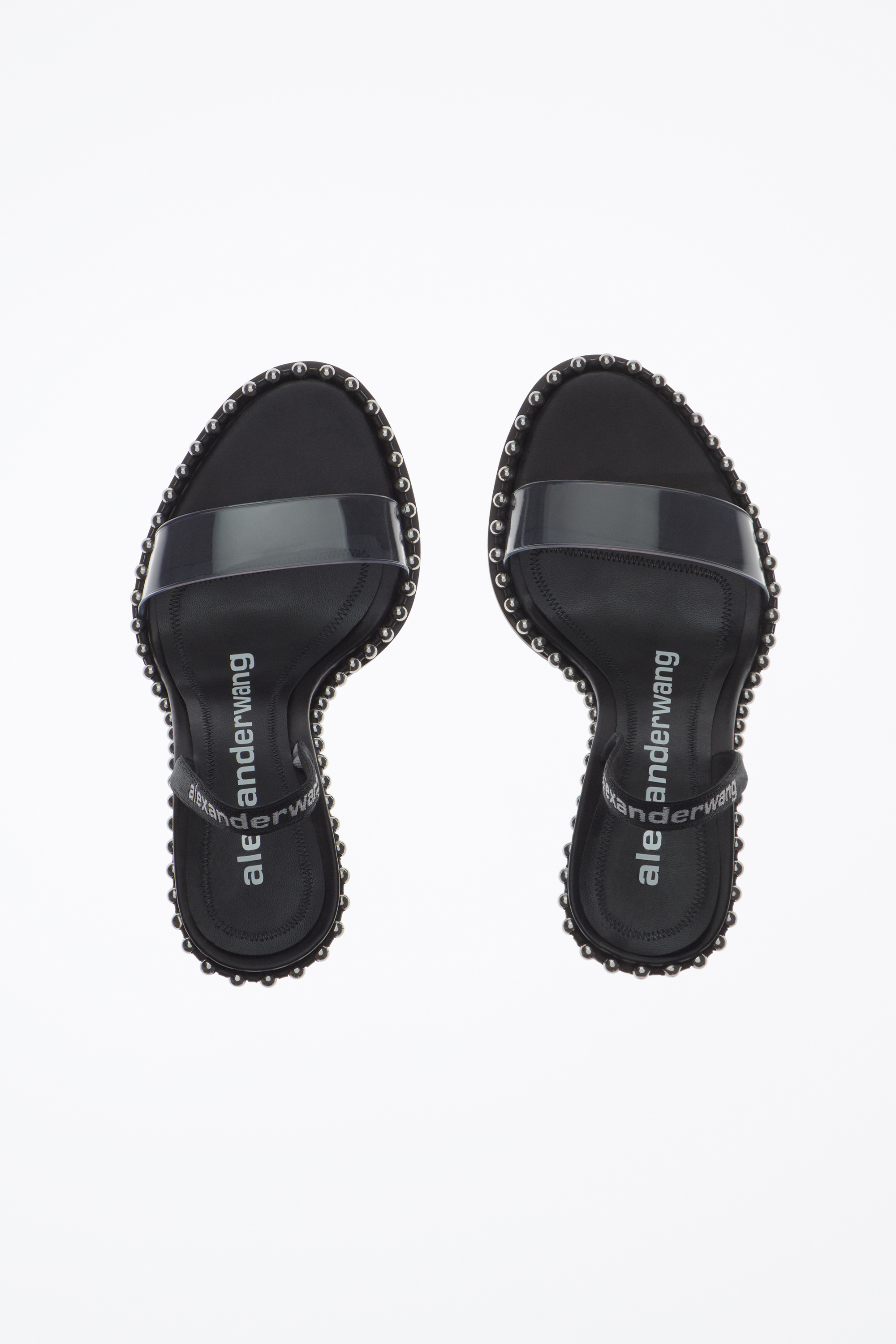 Stud Nova Strap Sandal — on-body styling view